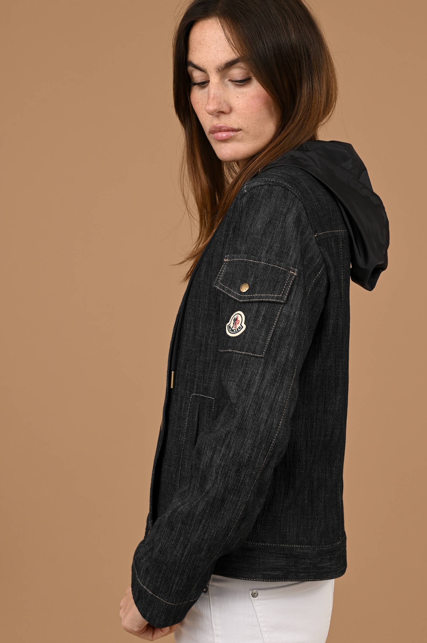 Denim Kapuzenjacke DIERVELLA in Marineblau