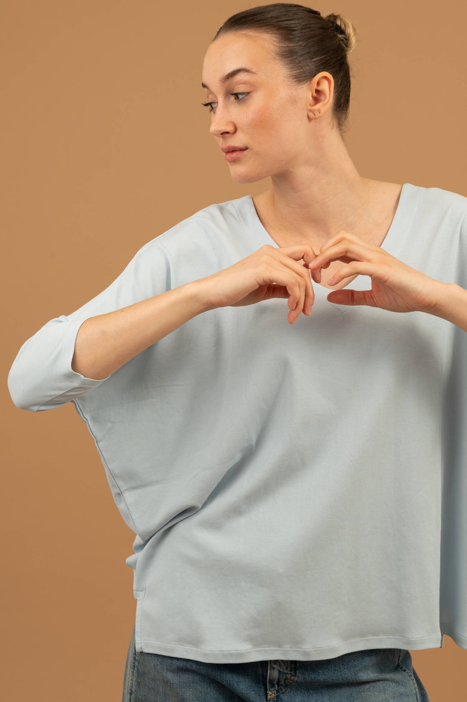 T-Shirt CHULA aus Bio-Baumwolle in Eisblau