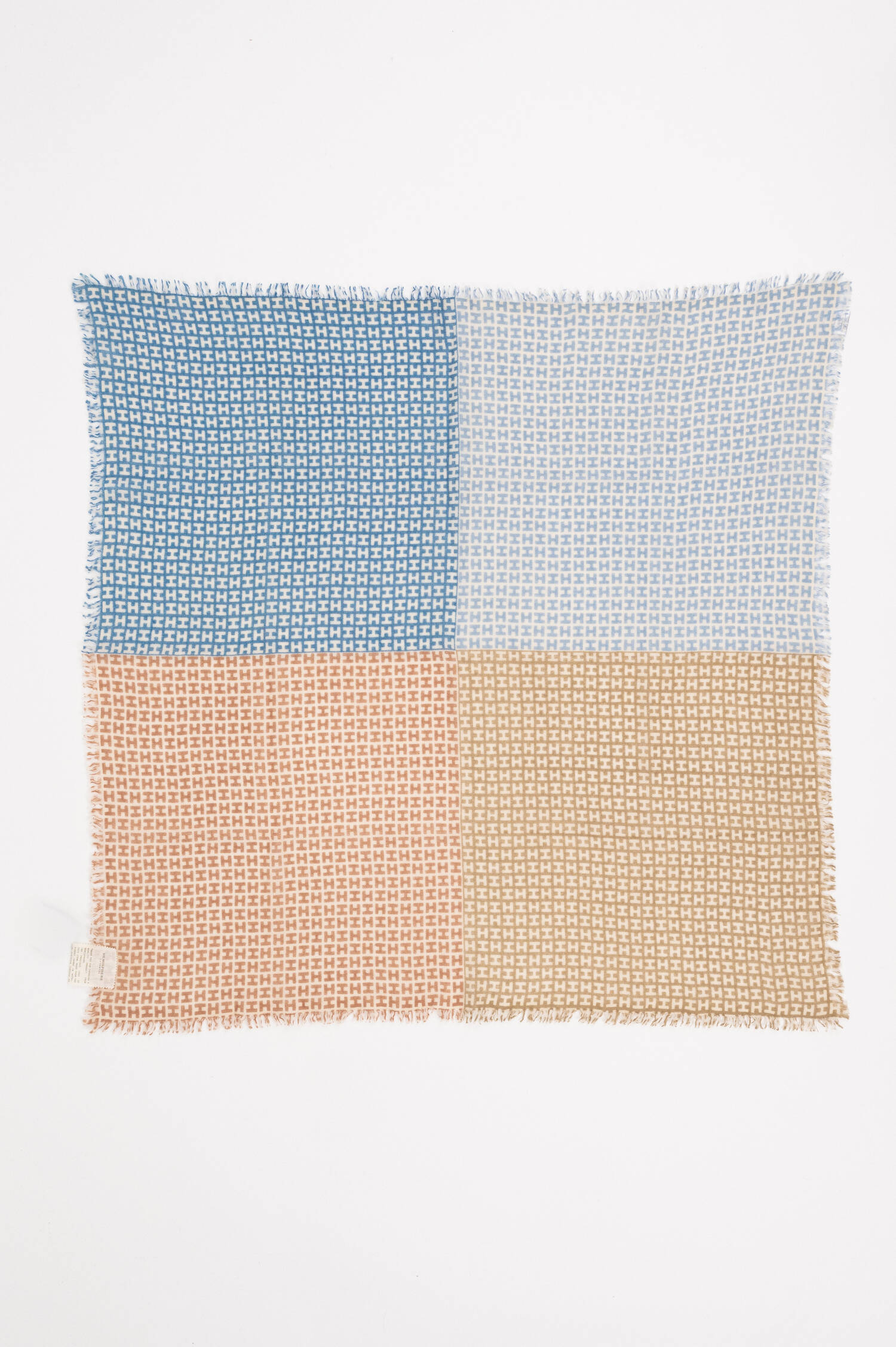 Cashmere-Schal mit H in Blau/Braun Cashmere-Schal mit H in Blau/Braun