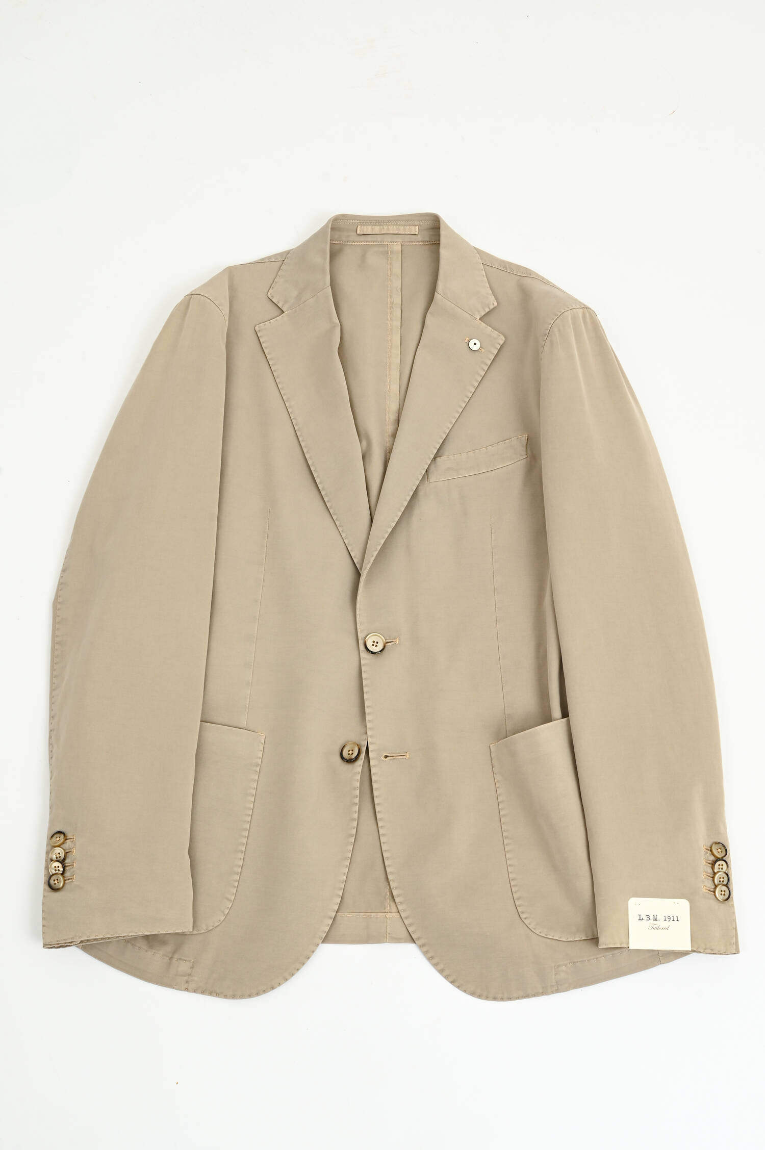 Sakko aus Baumwoll-Seiden-Mix in Beige