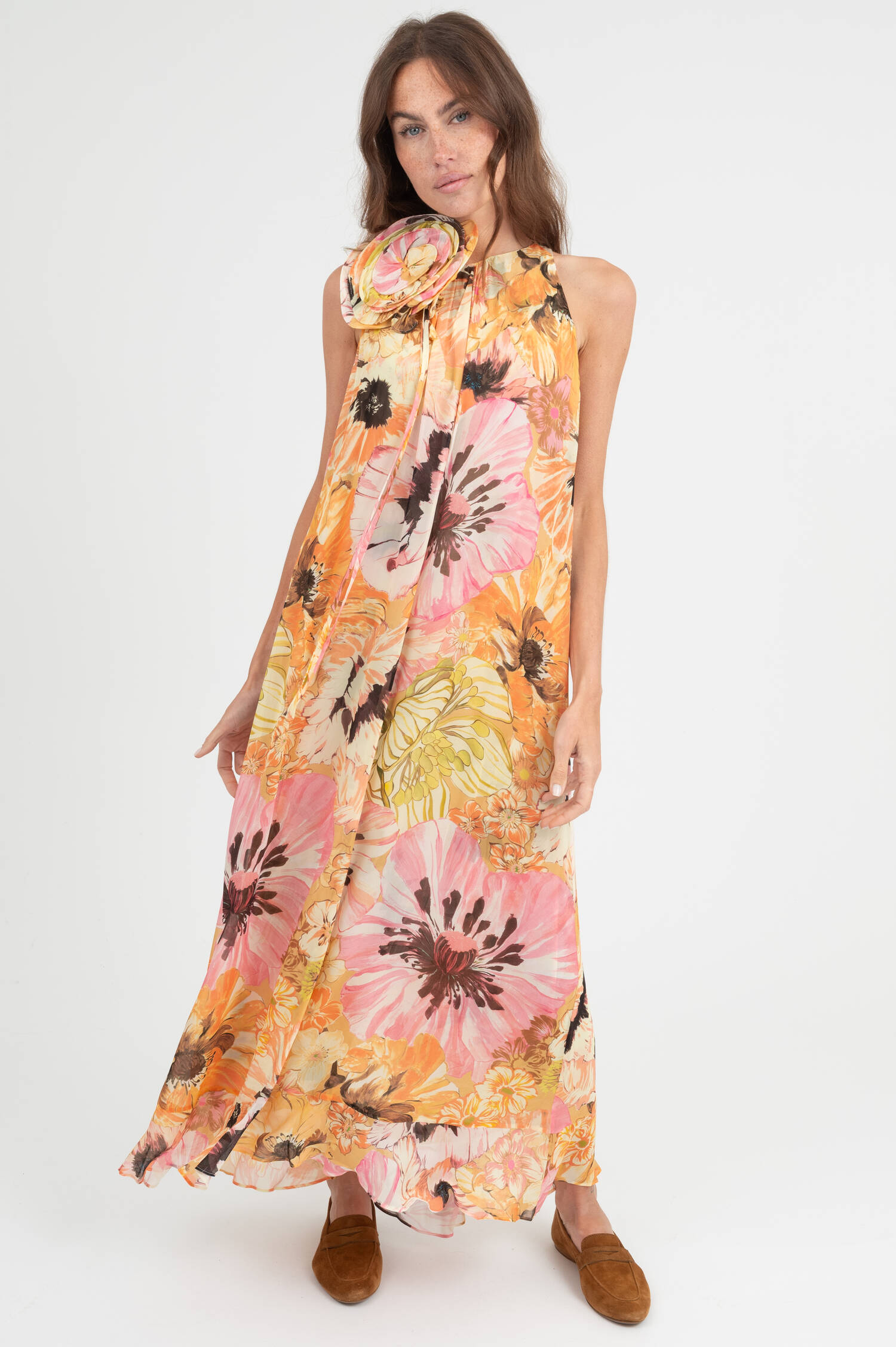 Viskose Kleid in Multicolor