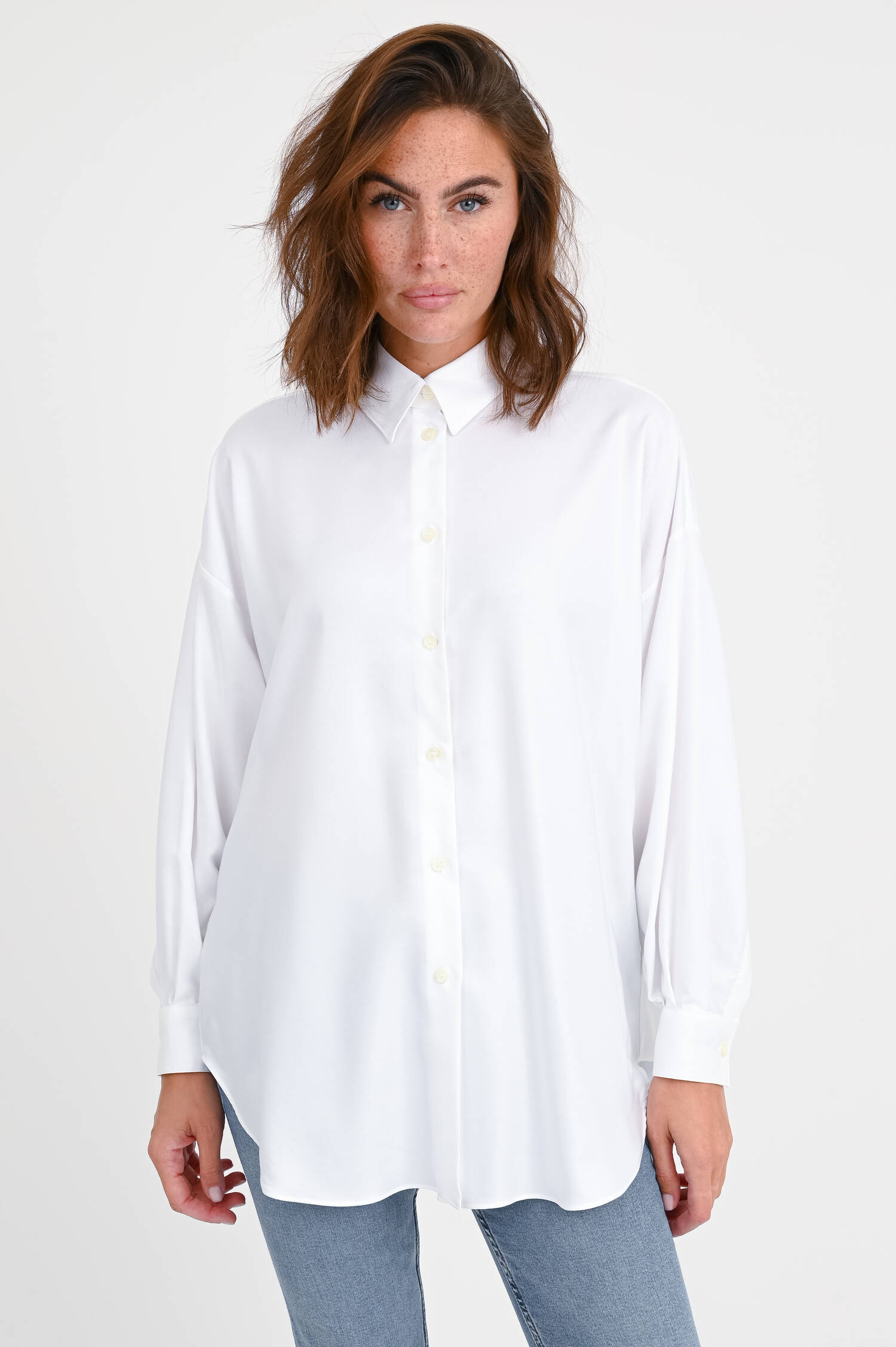 Oversize-Bluse GIORGIA in Weiß