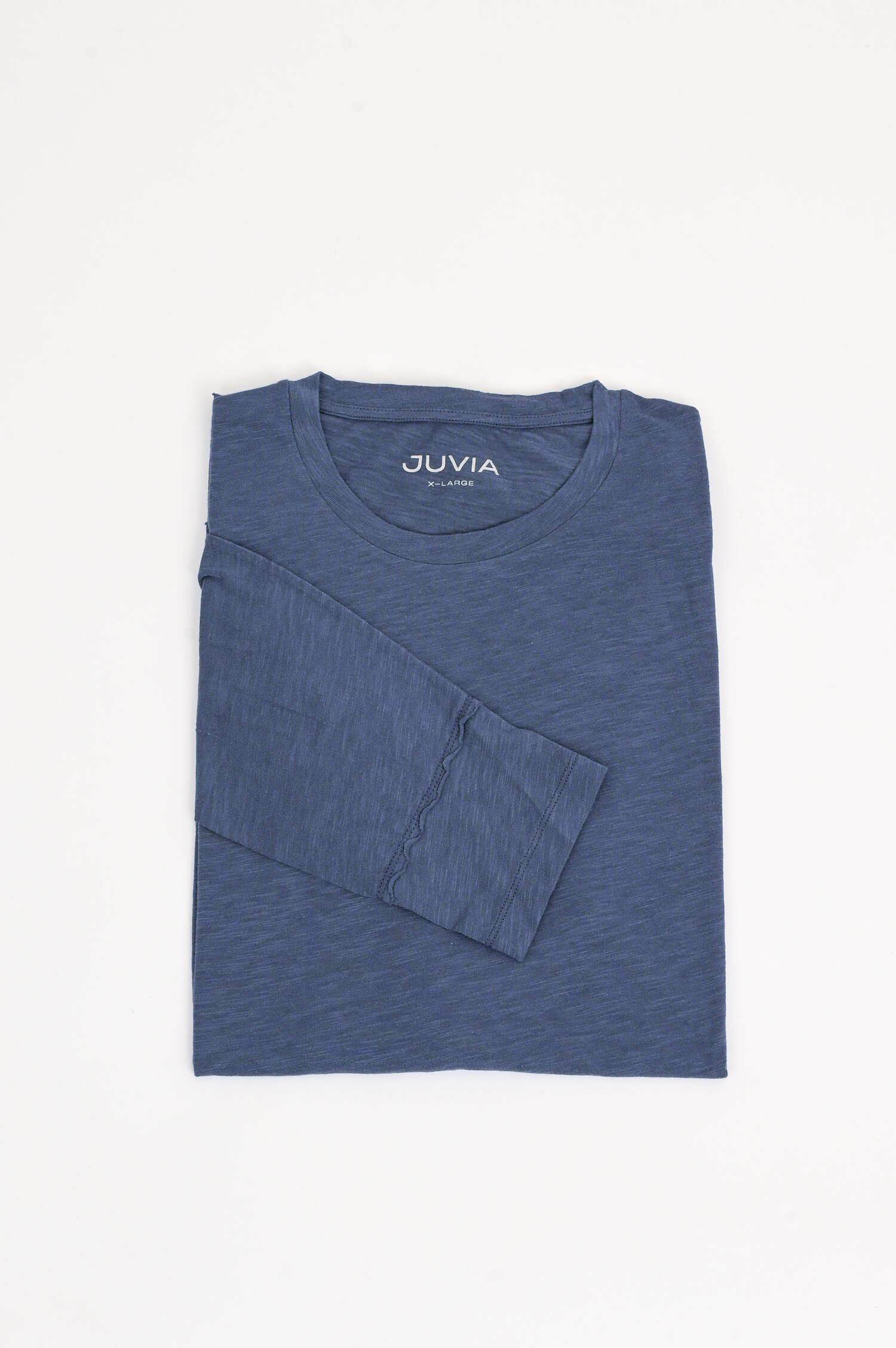 Langarm-Shirt in Washed Navy