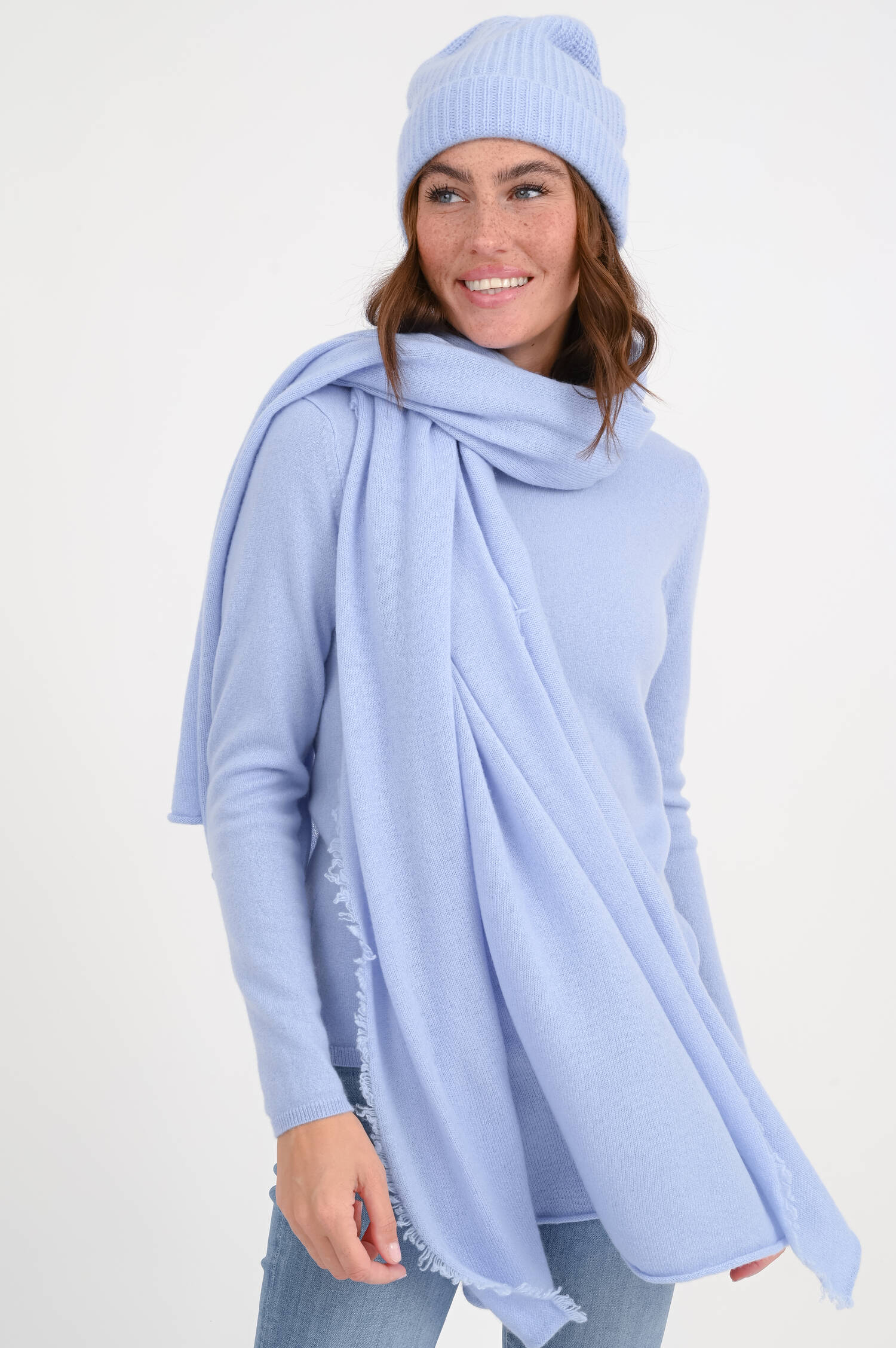 Cashmere-Tuch in Hellblau