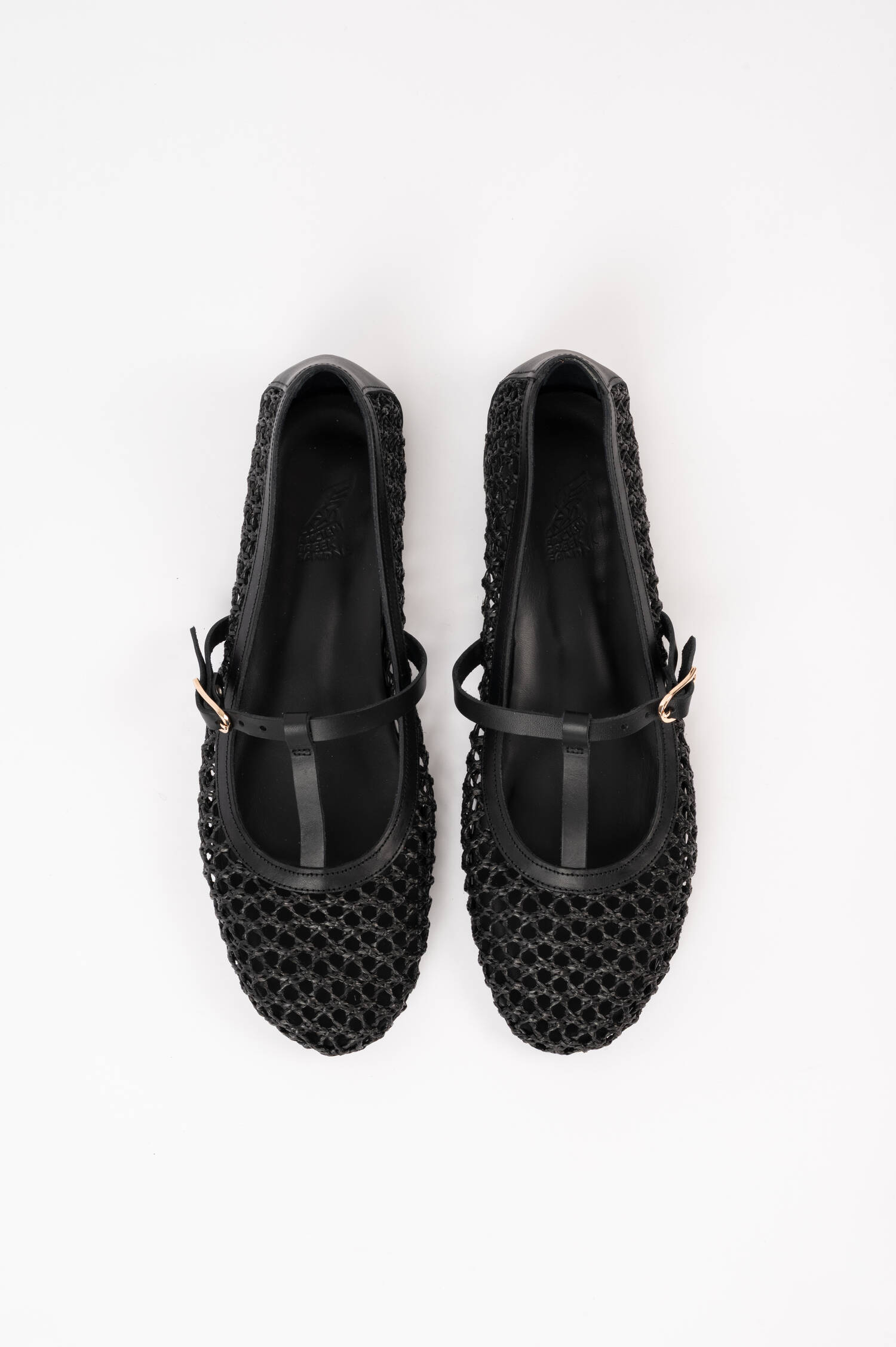 Ballerina AERATI aus Leder in Schwarz