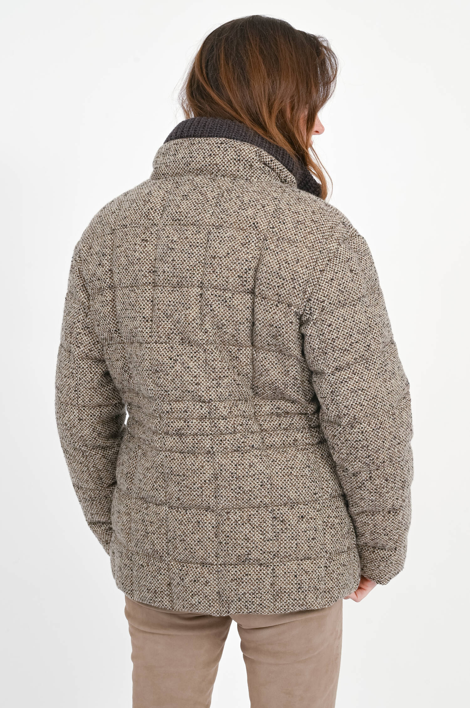 Woll-Daunenjacke ANTIGONY in Braun/Beige meliert Woll-Daunenjacke ANTIGONY in Braun/Beige meliert