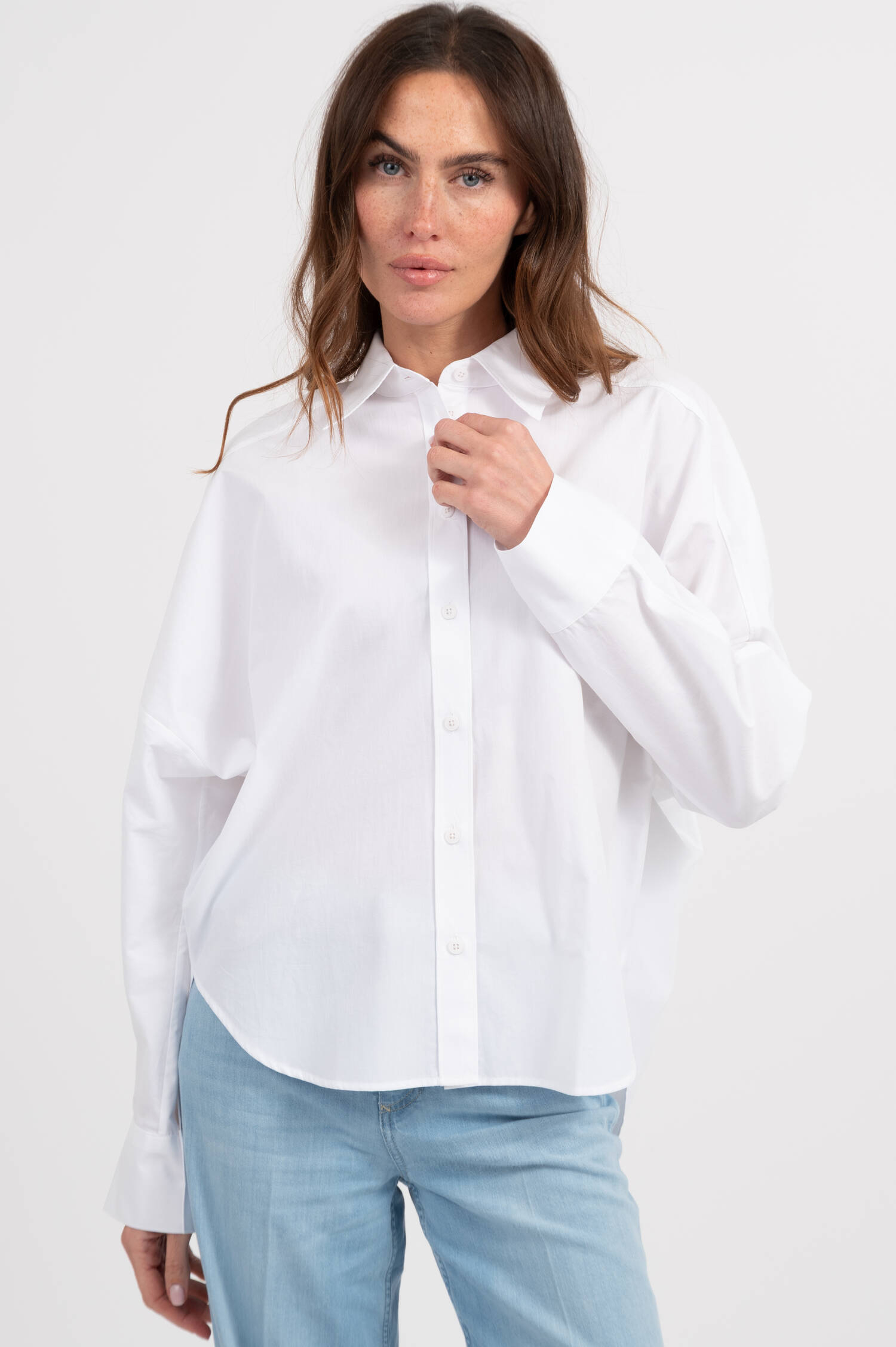 Relaxed Bluse in Weiß Relaxed Bluse in Weiß