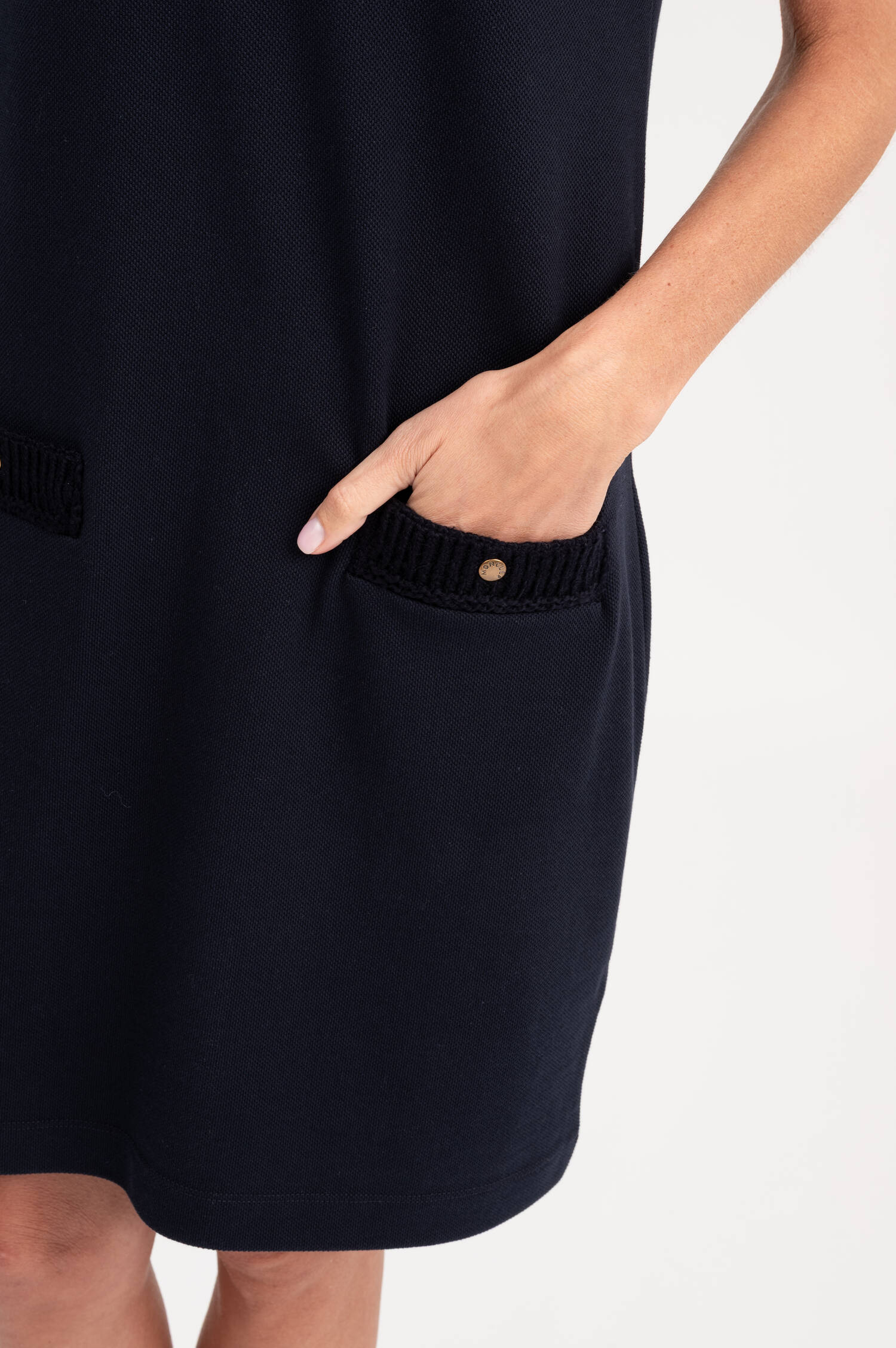 Pique Polokleid in Navy Pique Polokleid in Navy
