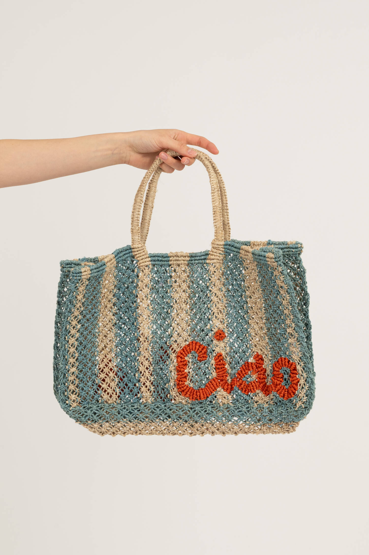 Shopper LAVINIA in Hellblau/Natur