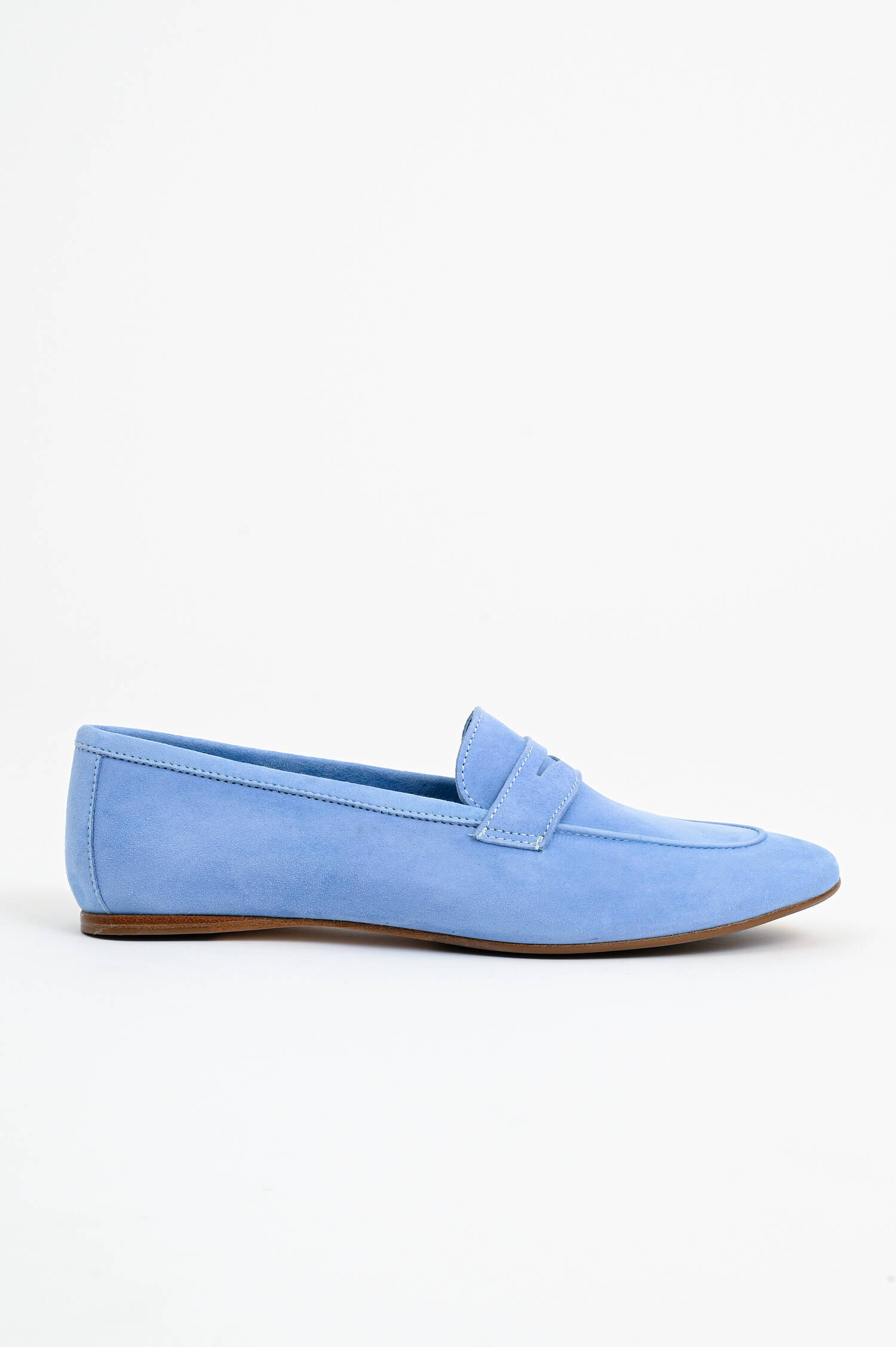 Veloursleder-Loafer in Hellblau Veloursleder-Loafer in Hellblau