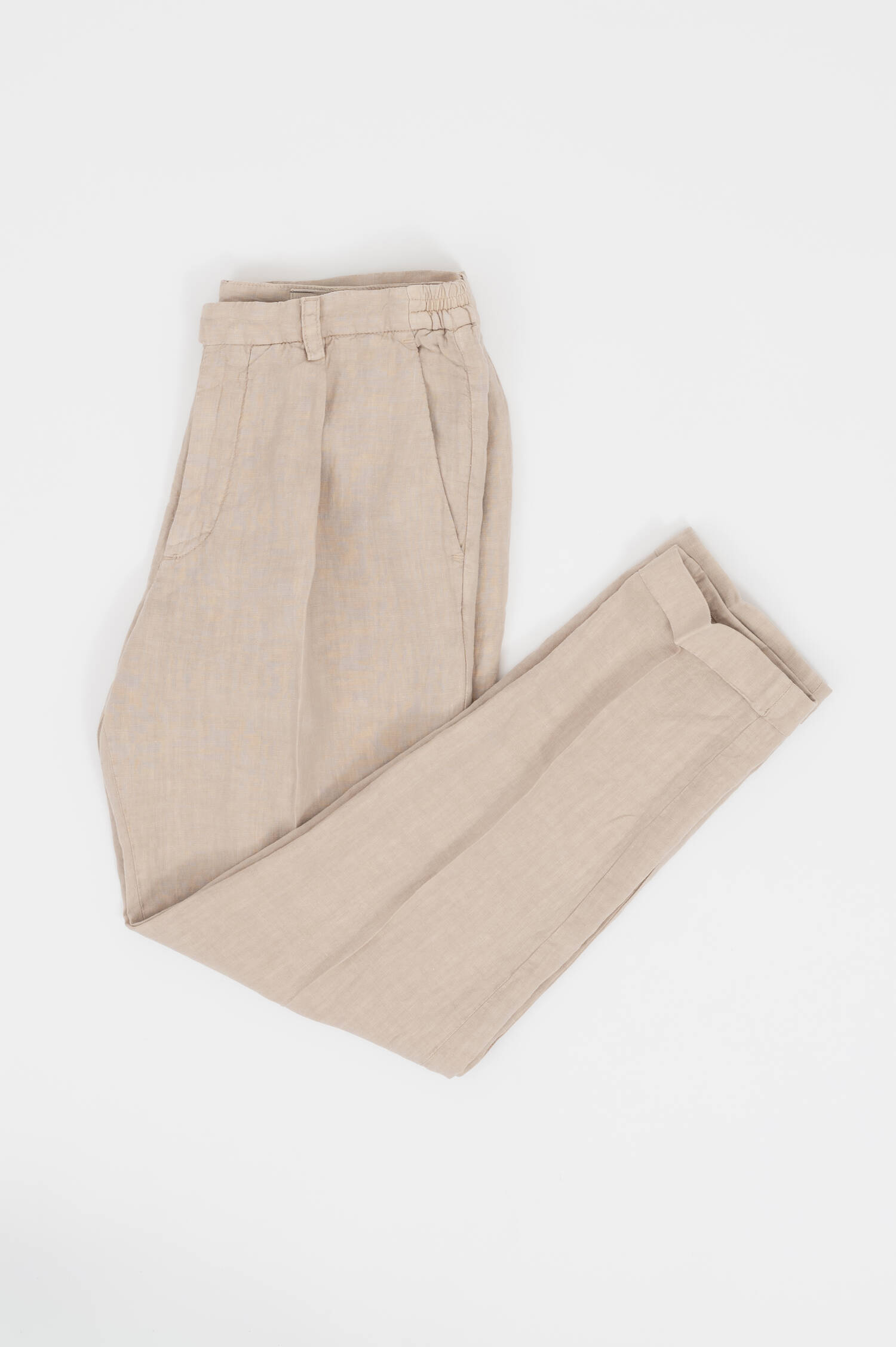 Leinen Hose in Beige