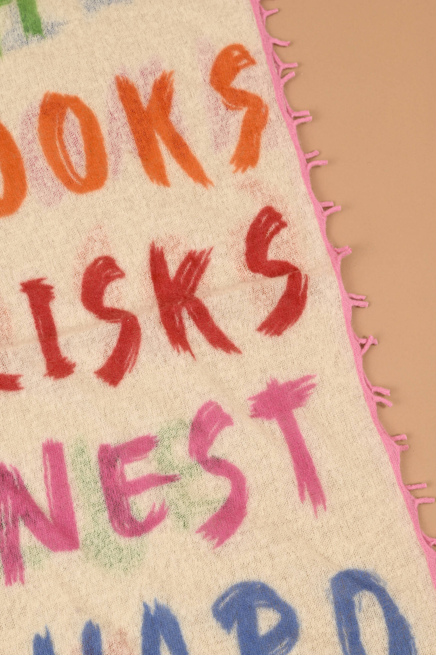 Cashmere Schal LETTER in Multicolor