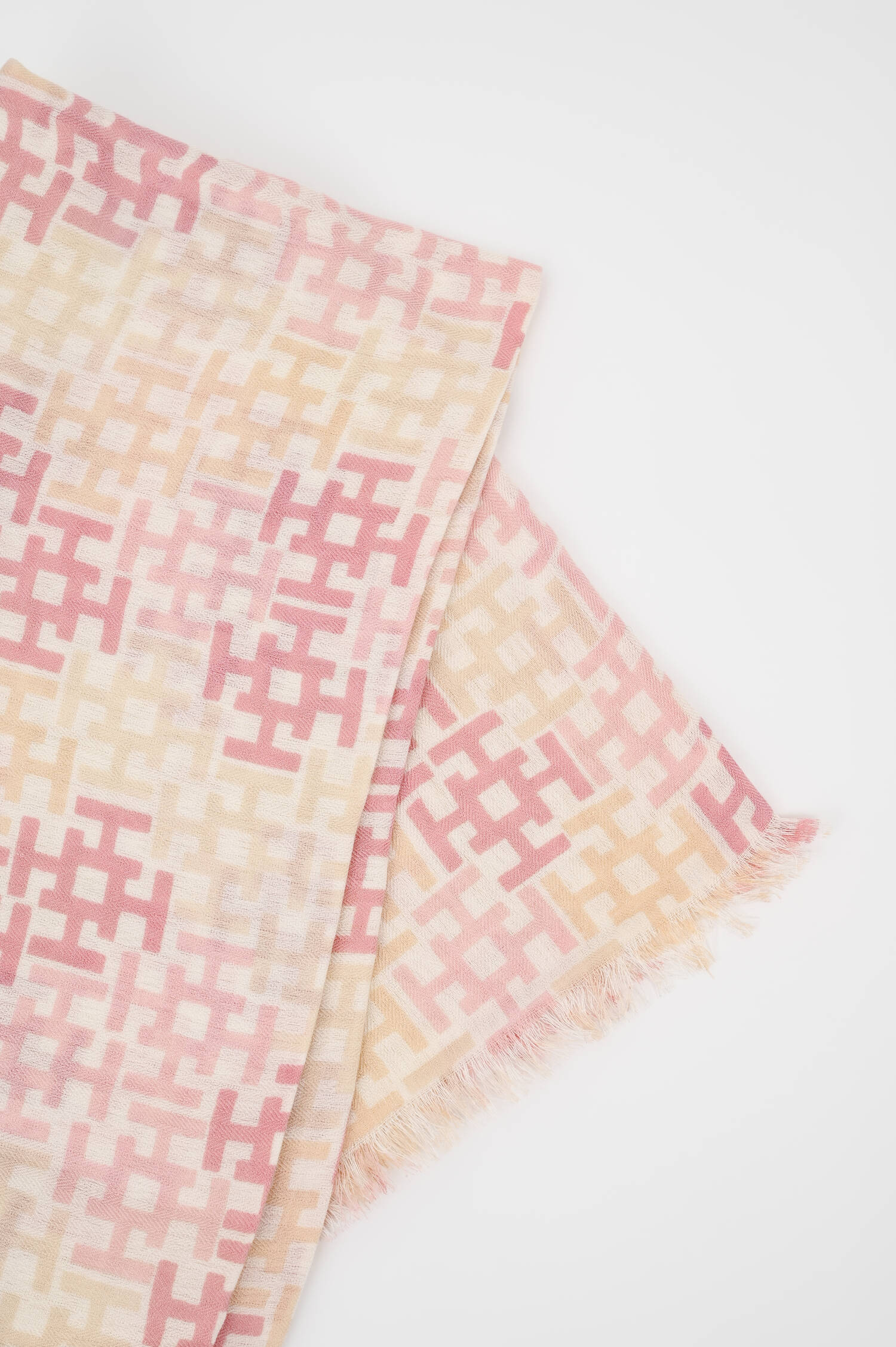 Cashmere-Seidenmix Tuch ALIKI in Grün/Rosa