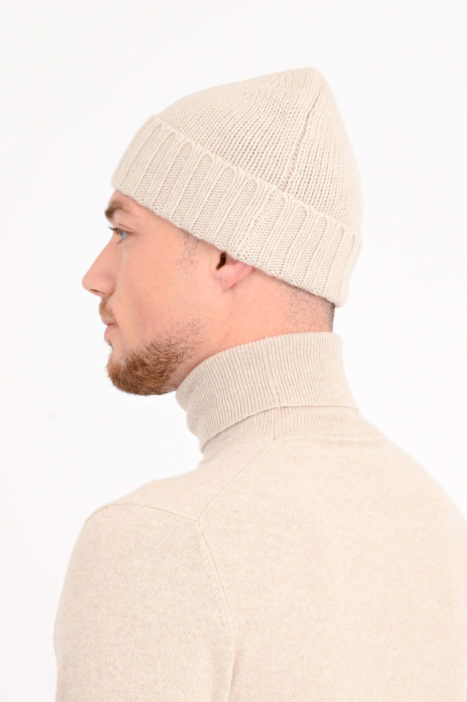 Mütze aus Cashmere in Sand