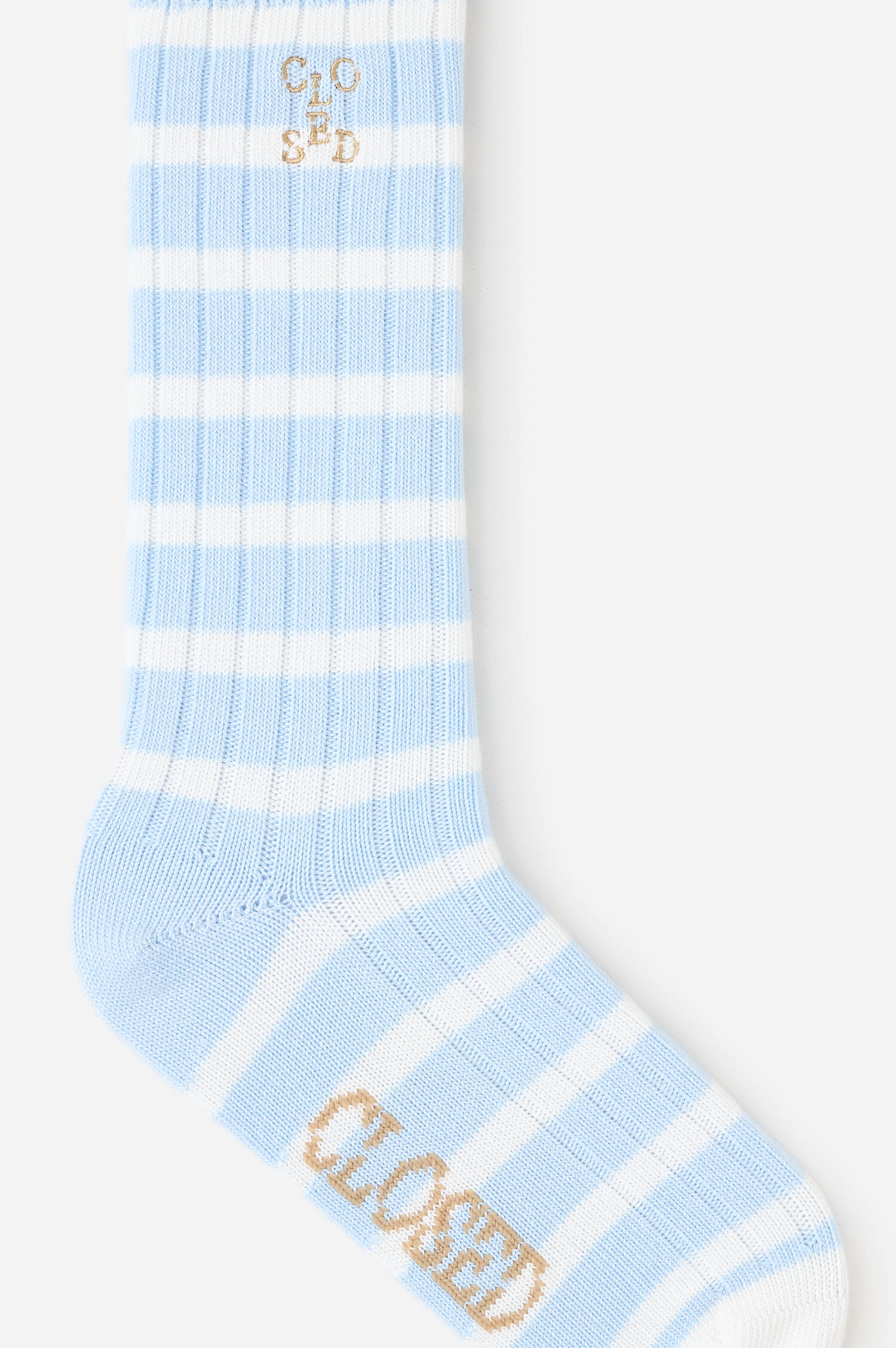 Socken aus Bio-Baumwolle in Hellblau/Weiß