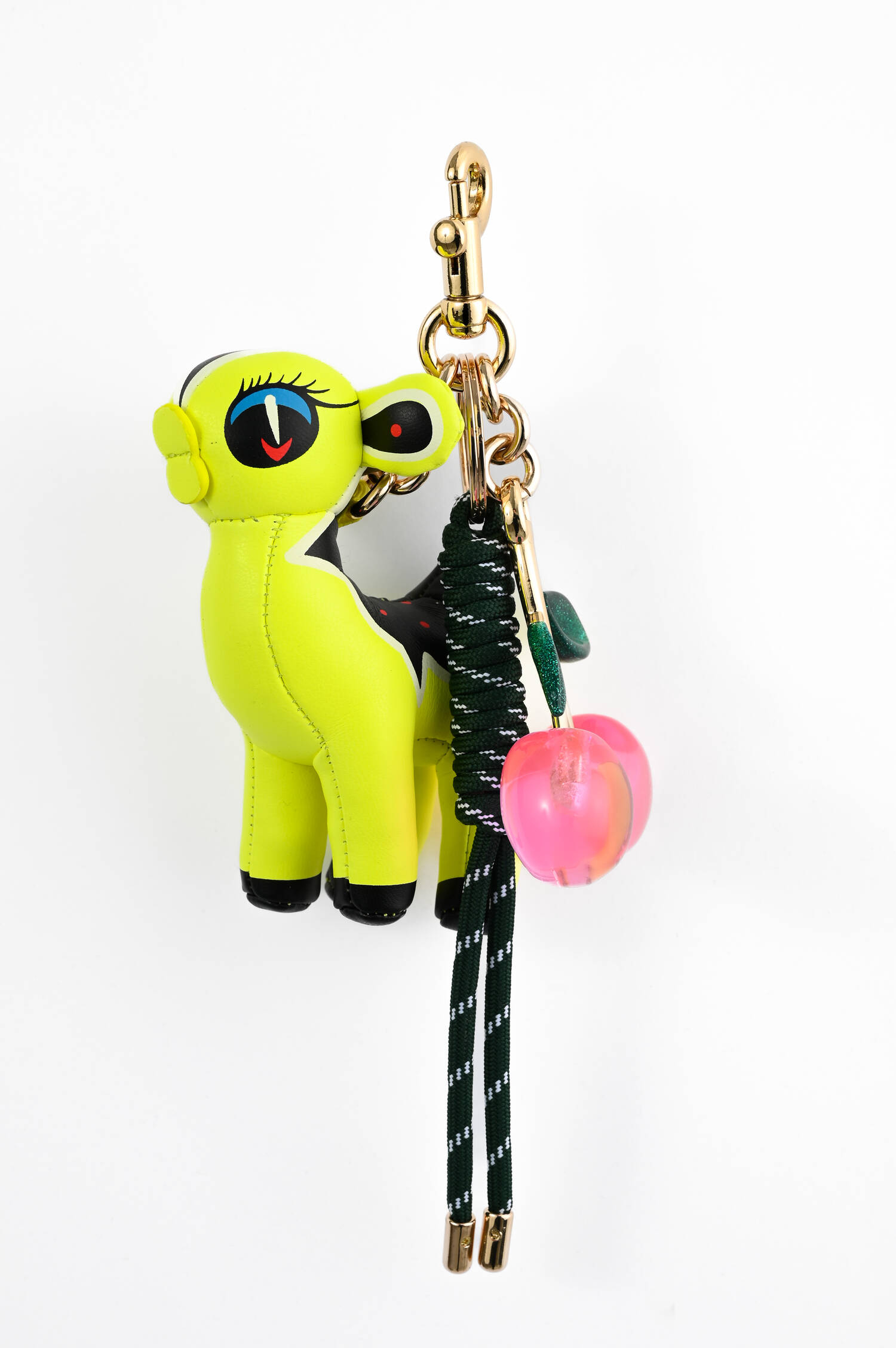 Bambi Taschenanhänger in Neongelb 