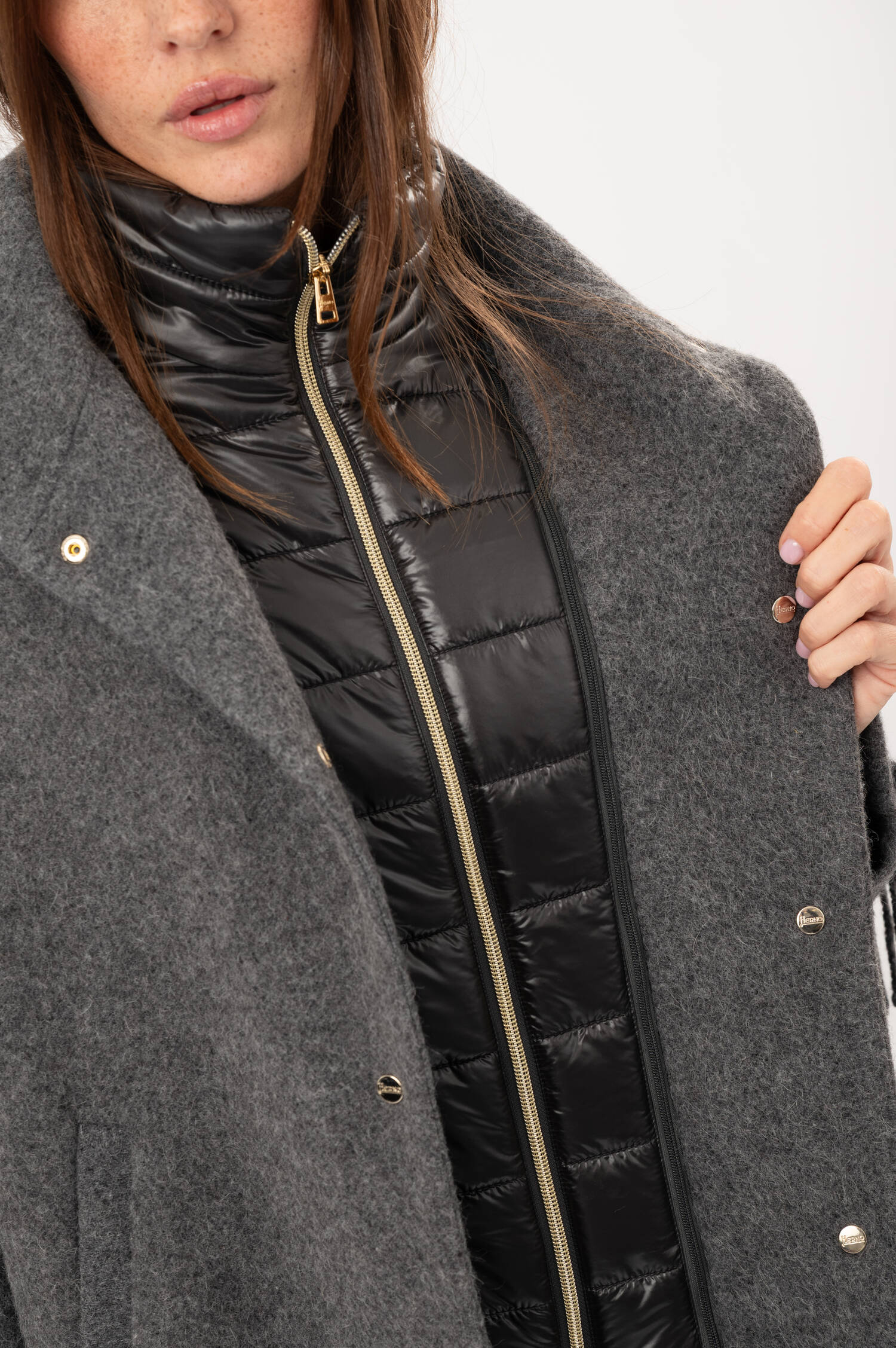 Woll-Mix-Jacke in Dunkelgrau