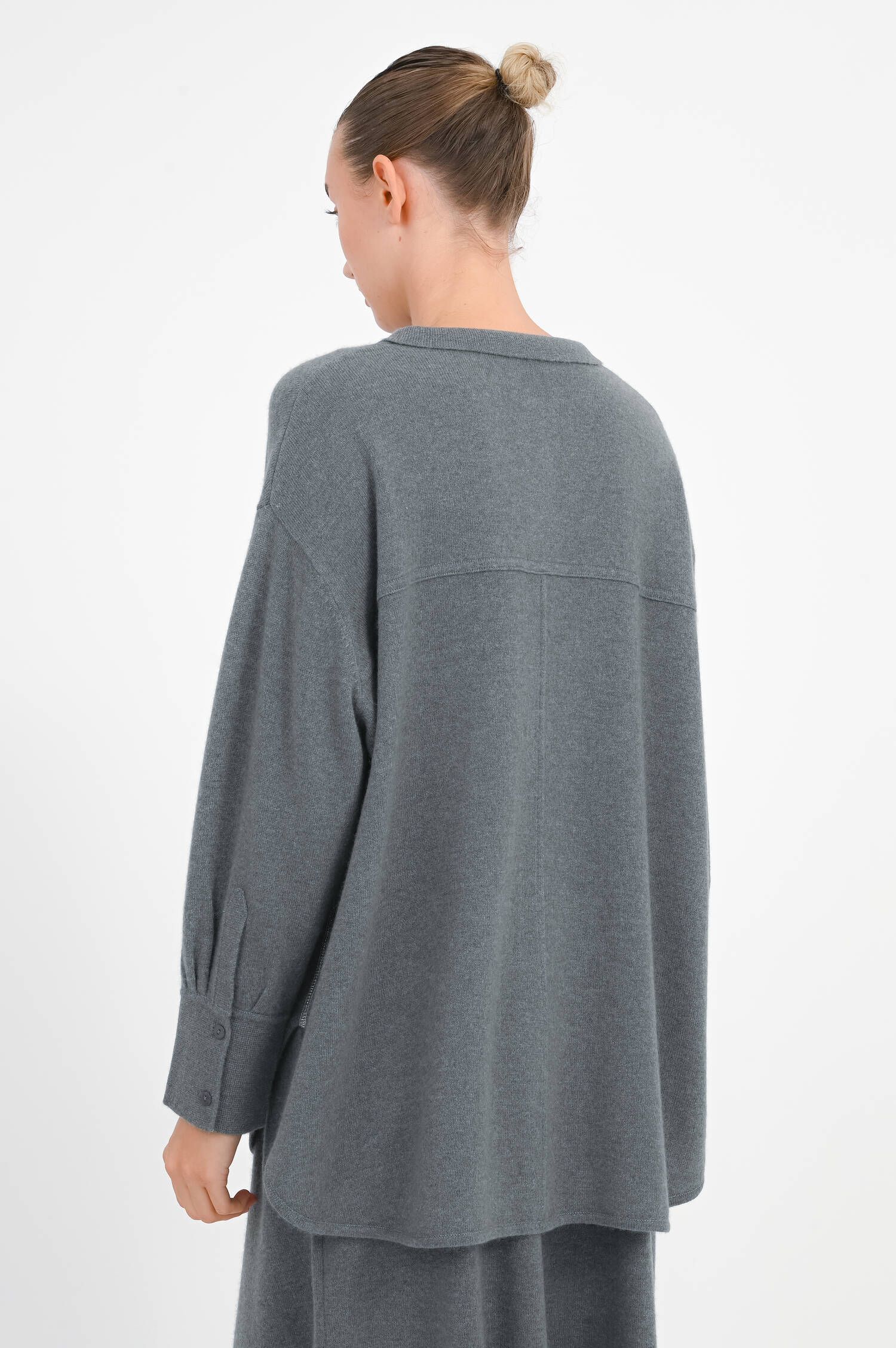 Hemd aus Cashmere in Boston Grey