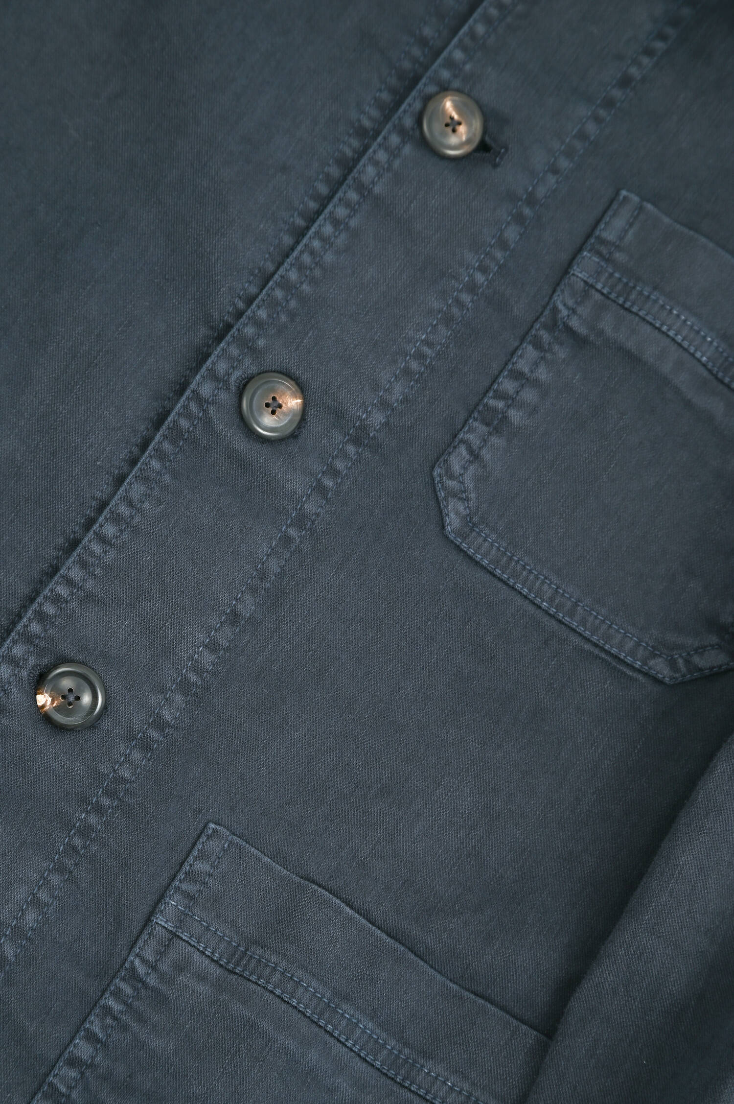 Jacke aus Leinen-Mix in Navy