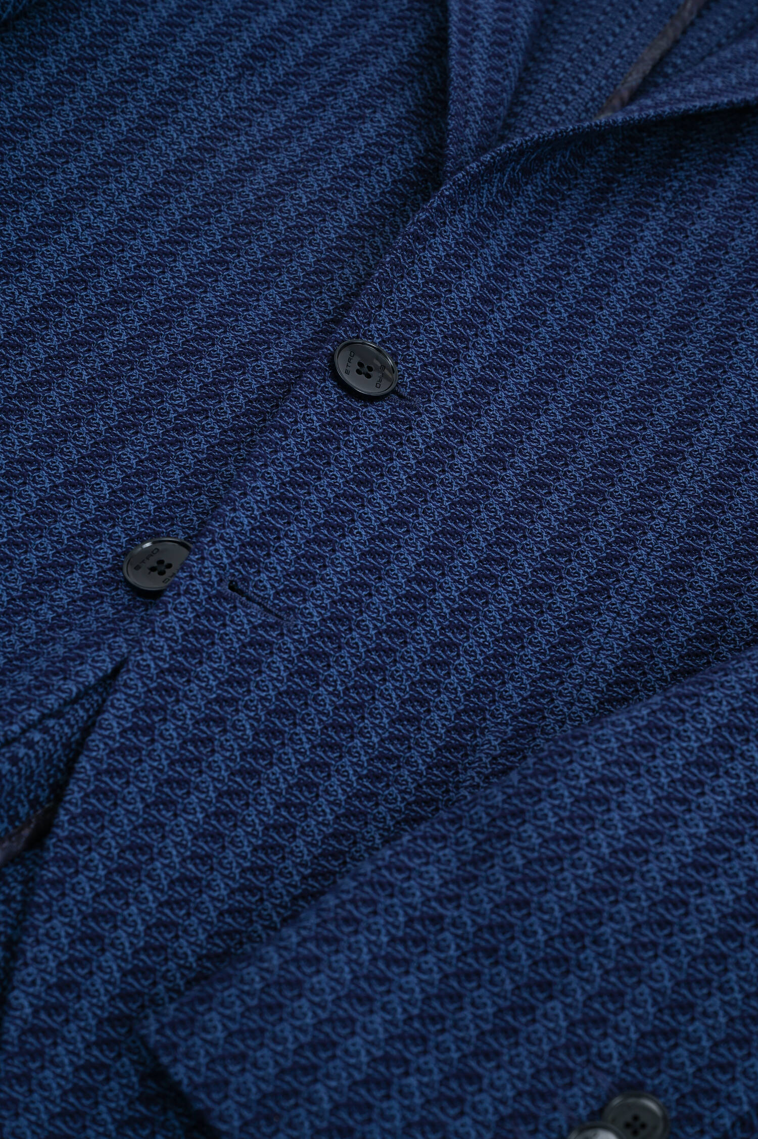 Sakko aus Baumwolle mit Struktur in Blau Sakko aus Baumwolle mit Struktur in Blau