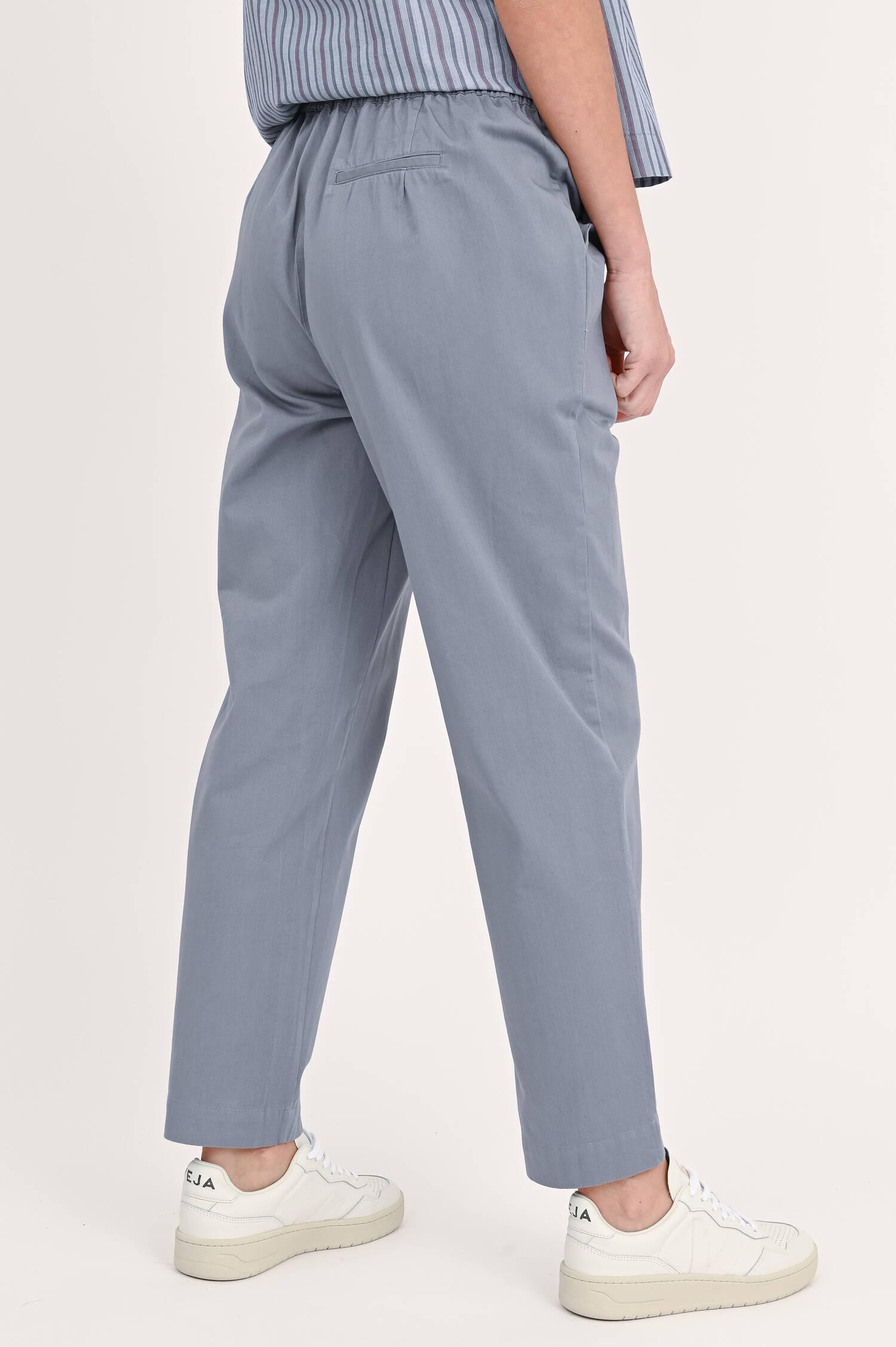 Hose ABBY aus Baumwolle in Graublau