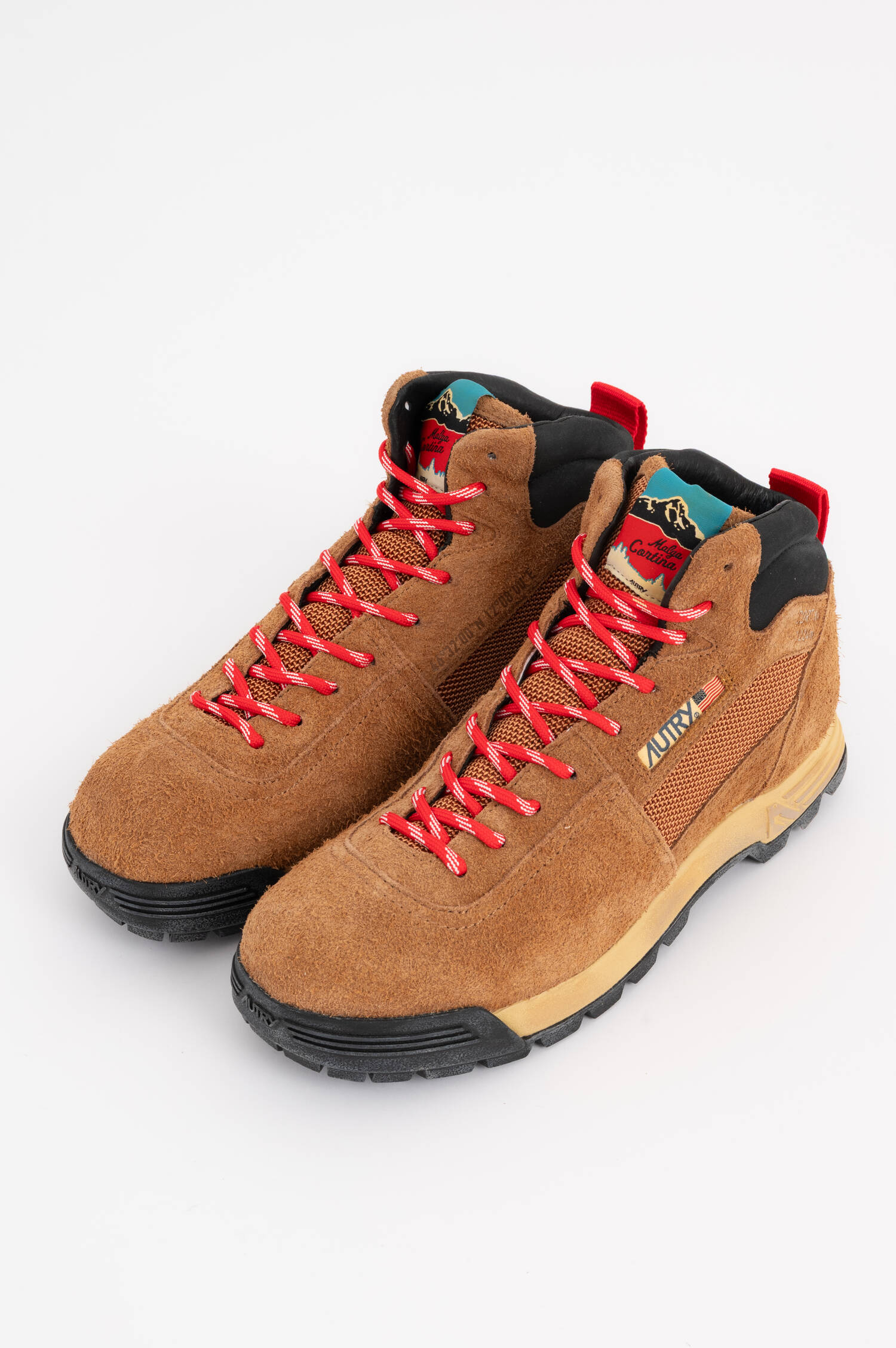 Suede Winterstiefel MALGA in Braun/Rot