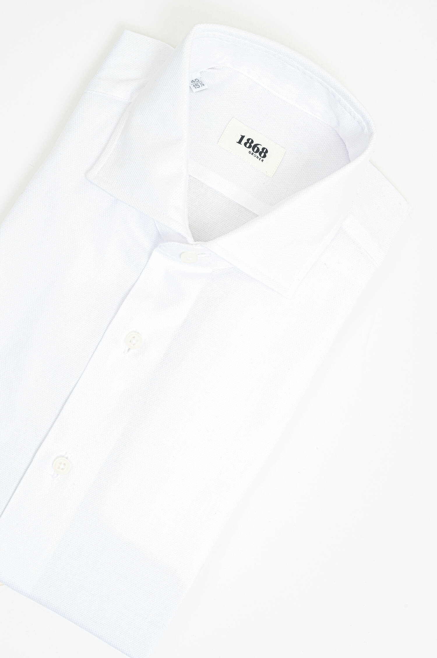 Baumwollhemd in Weiß gemustert