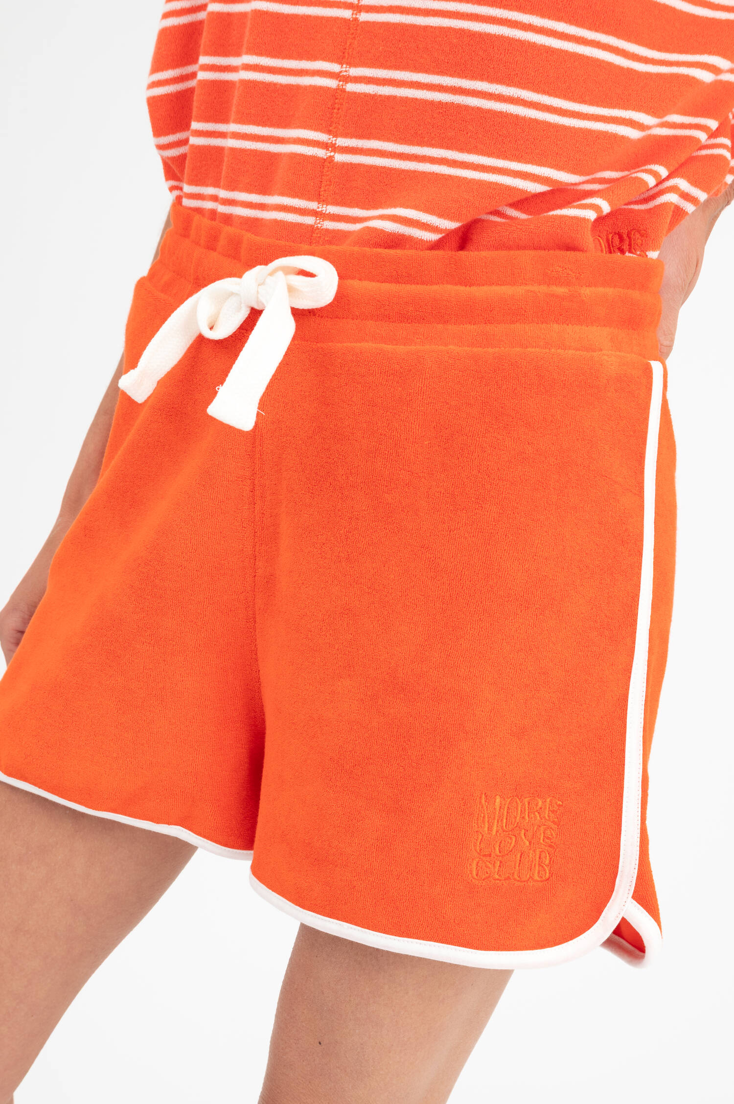 Frottee Shorts in Spicy Orange Frottee Shorts in Spicy Orange