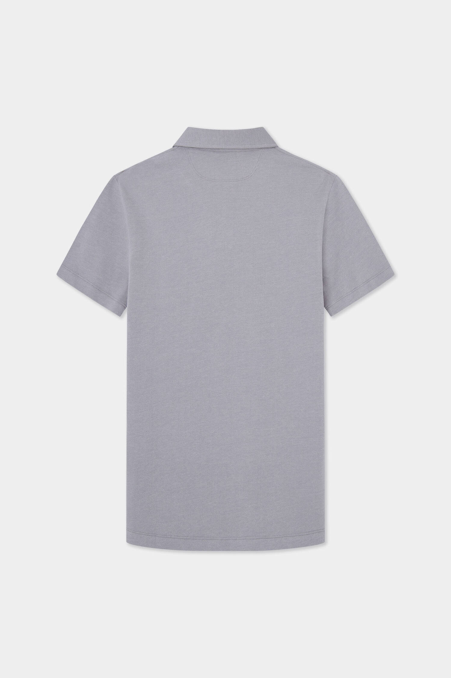 Polo-Shirt mit gesticktem Logo in Hellgrau Polo-Shirt mit gesticktem Logo in Hellgrau