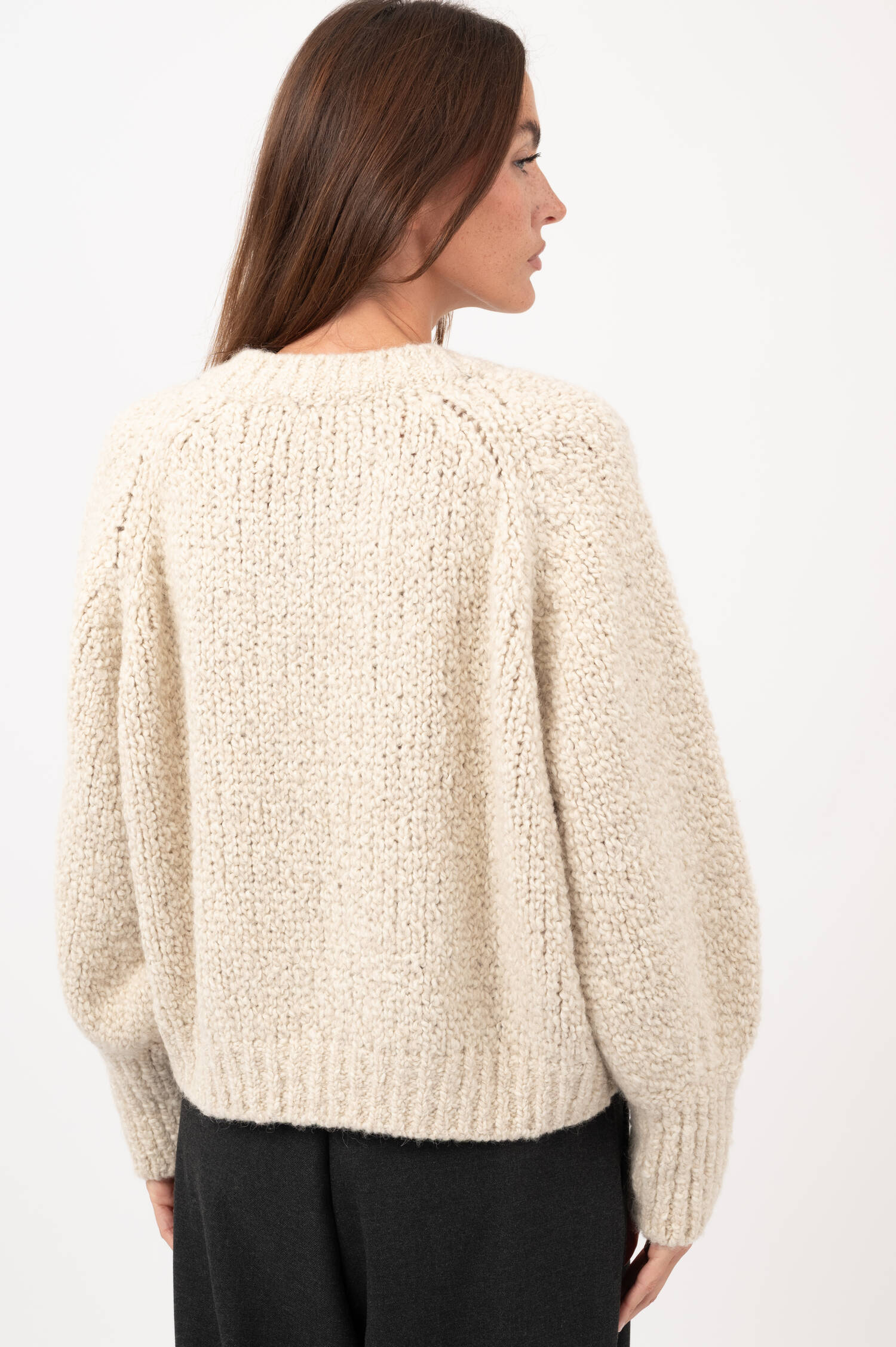 Alpaka-Woll-Cardigan CONNIE in Beige Alpaka-Woll-Cardigan CONNIE in Beige