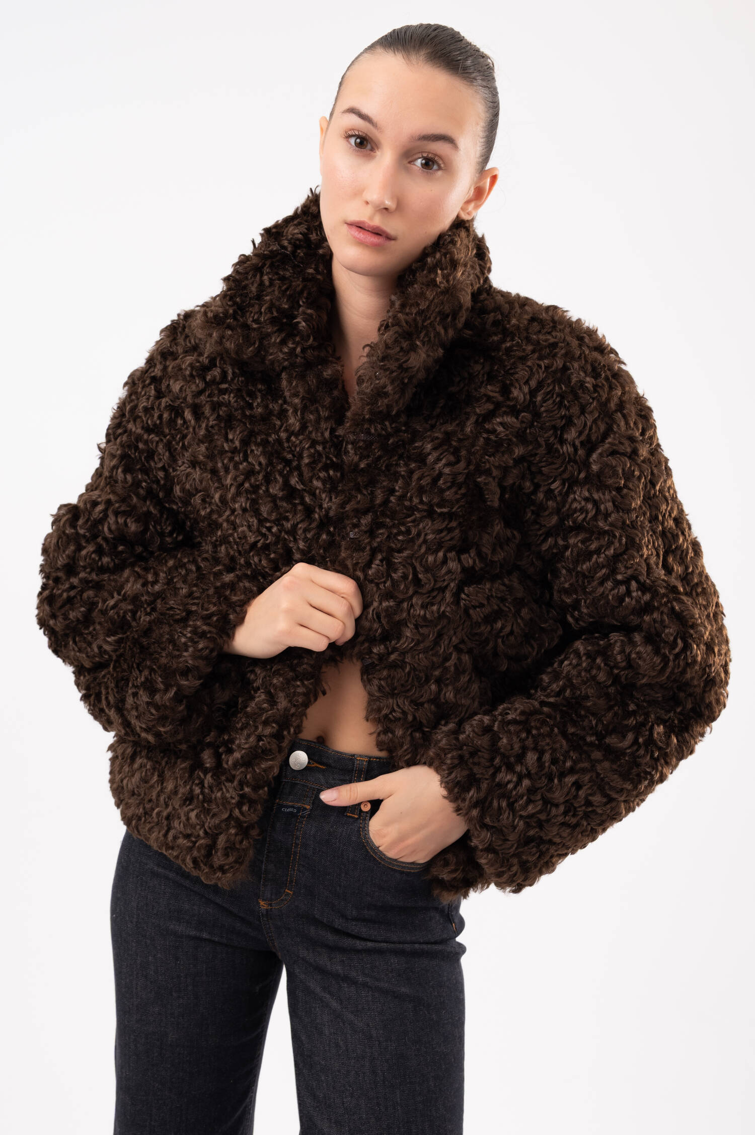 Faux-Fur-Jacke in Braun Faux-Fur-Jacke in Braun