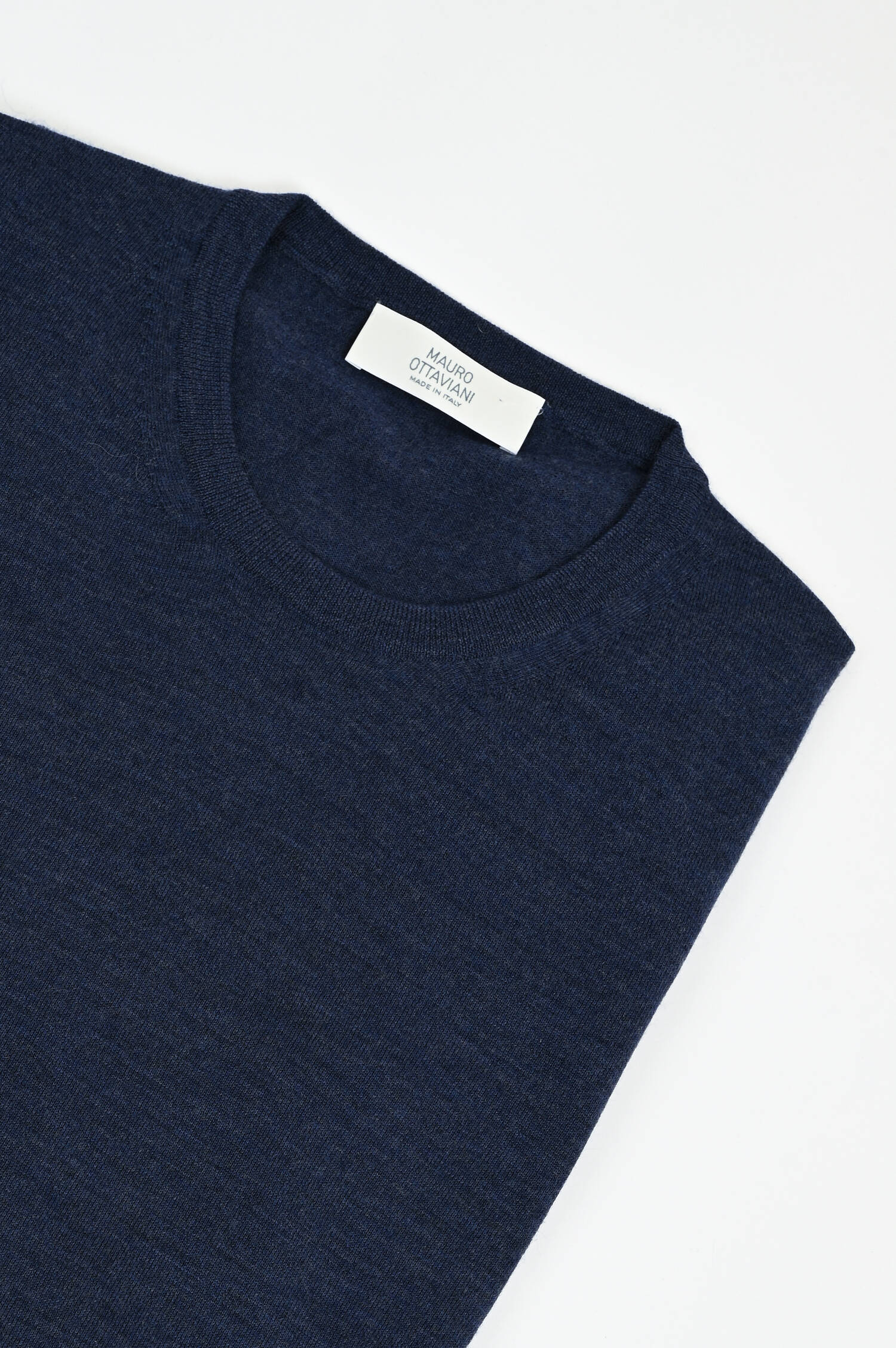 Feinstrick-Pullover aus Merinowolle in Jeansblau Feinstrick-Pullover aus Merinowolle in Jeansblau