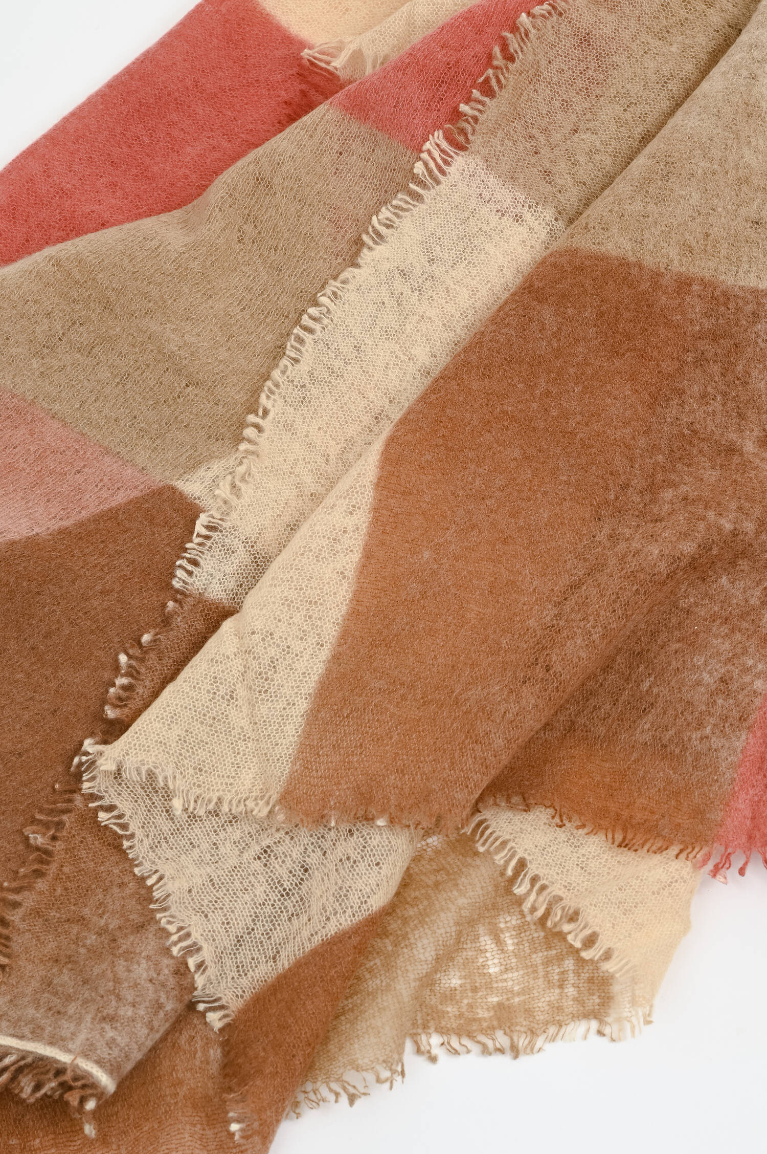 Cashmere-Schal in Braun/Rost gemustert