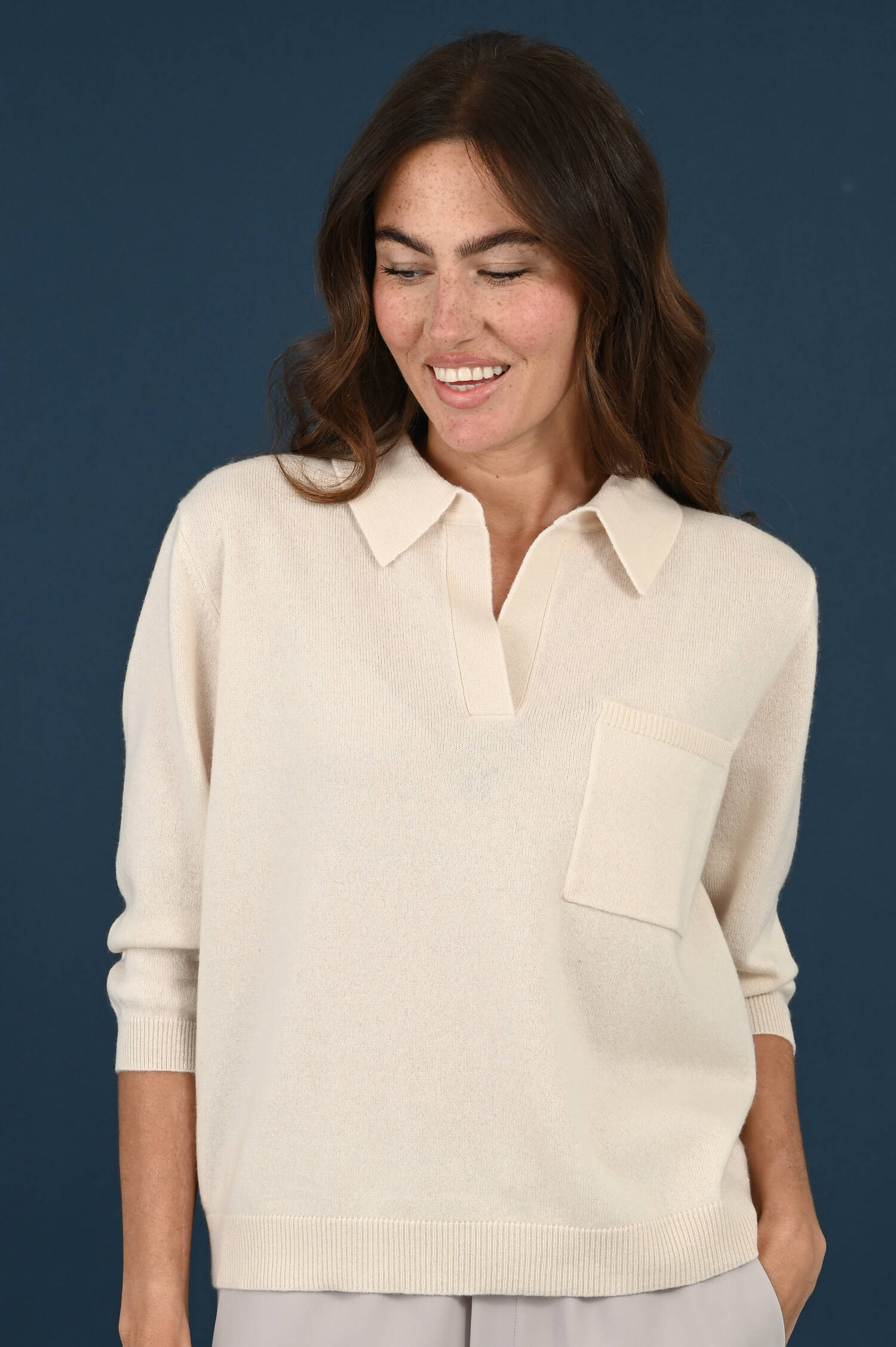 Cashmere Pullover in Pearl