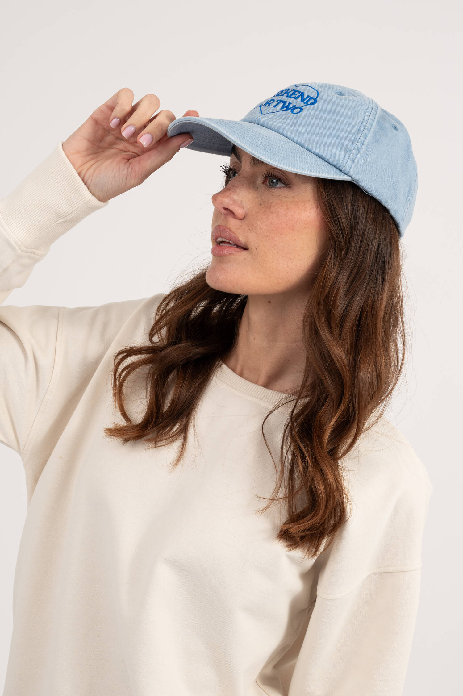 Basecap mit Stick in Hellblau Basecap mit Stick in Hellblau