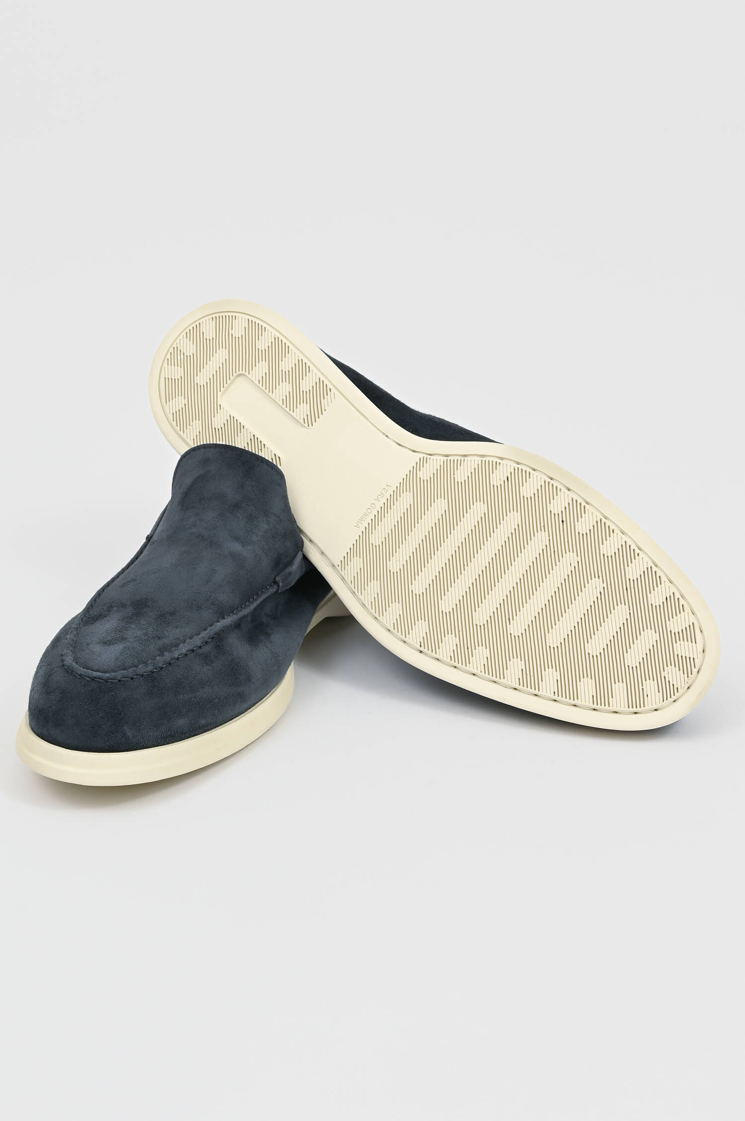 Veloursleder Loafer in Blau