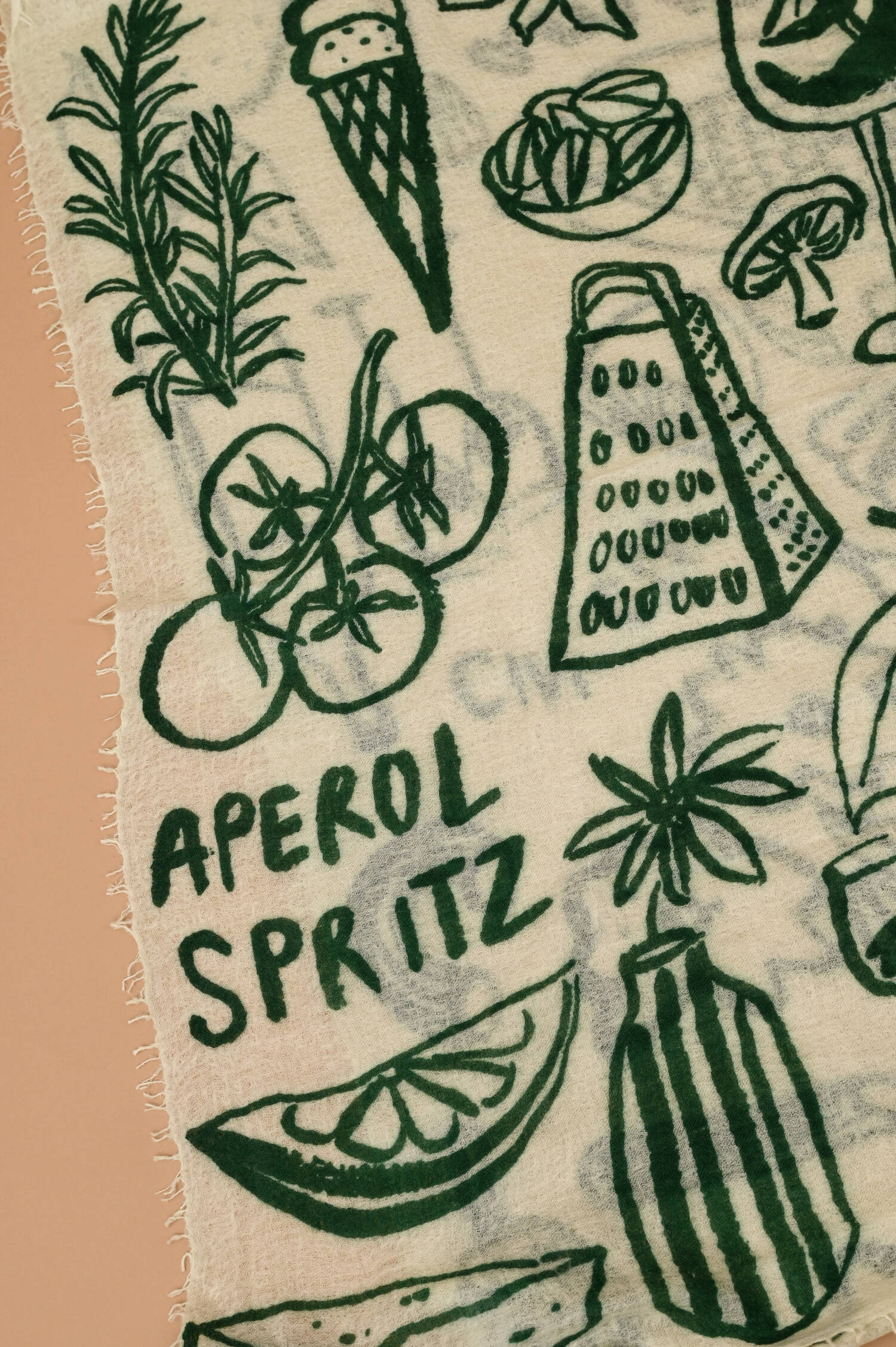 Tuch aus Cashmere "FINE" in Grün