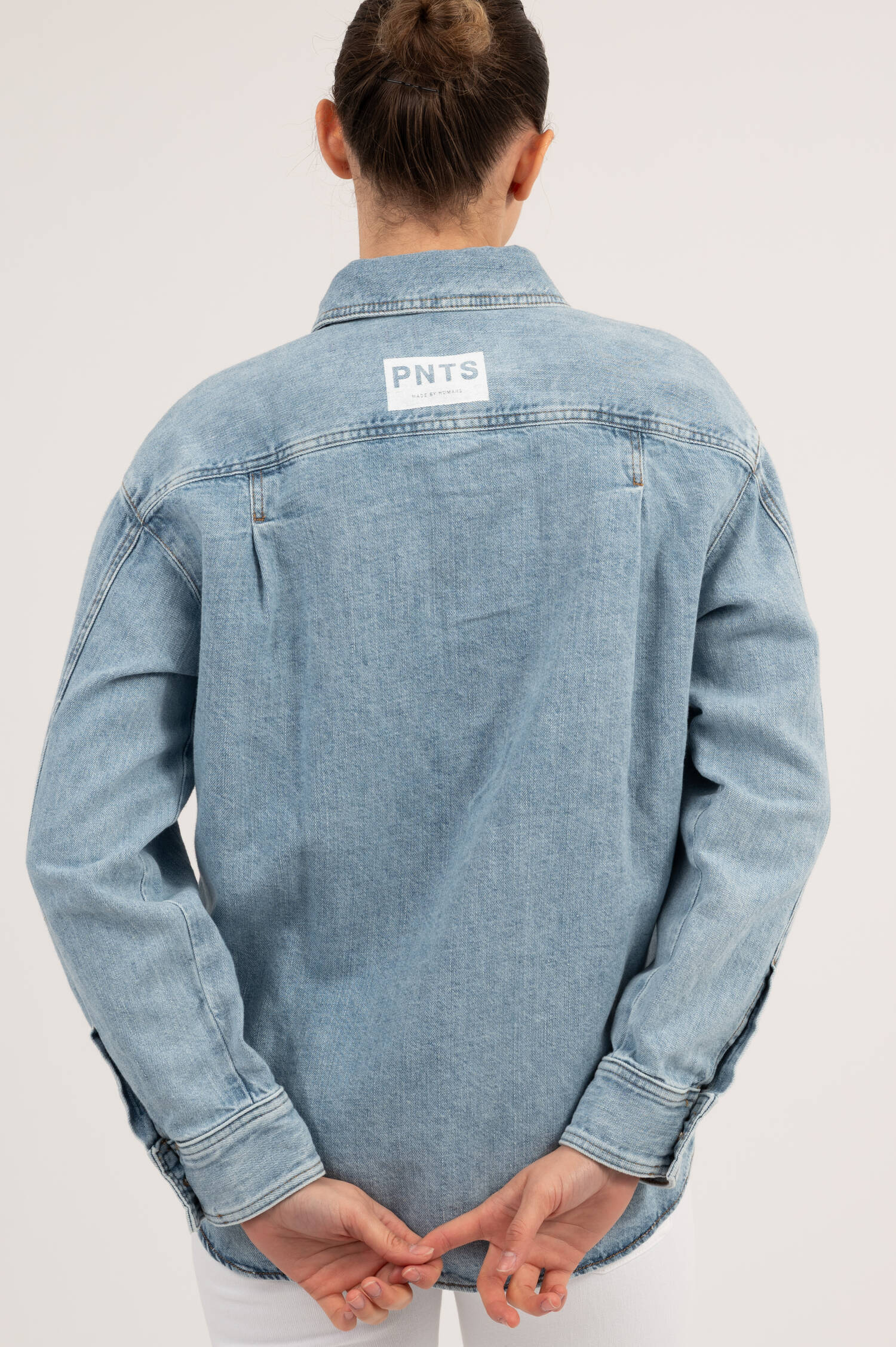 Denimbluse THE SUIT UP in Hellblau