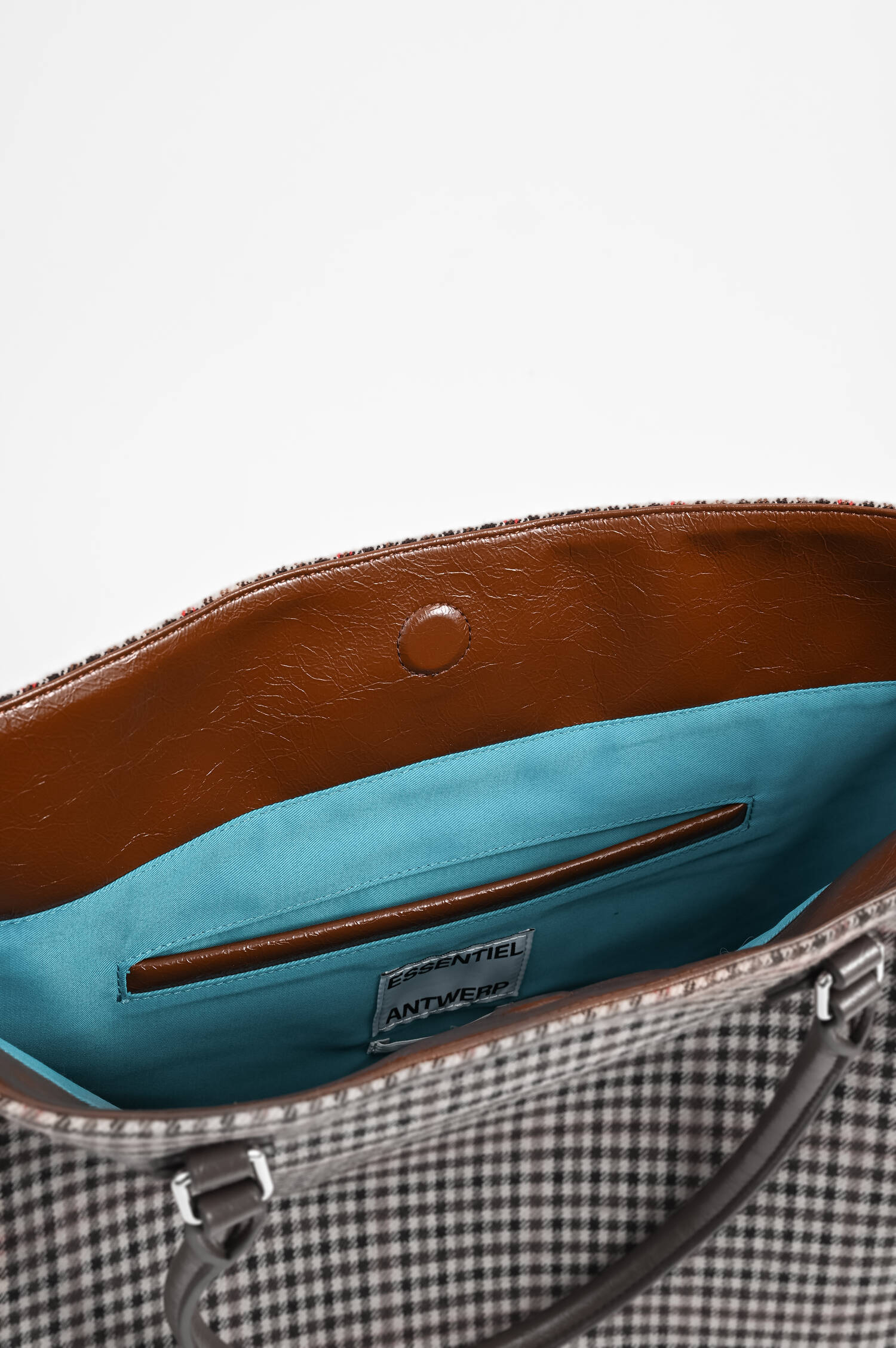 Karierter Shopper in Rot/Braun/Schwarz