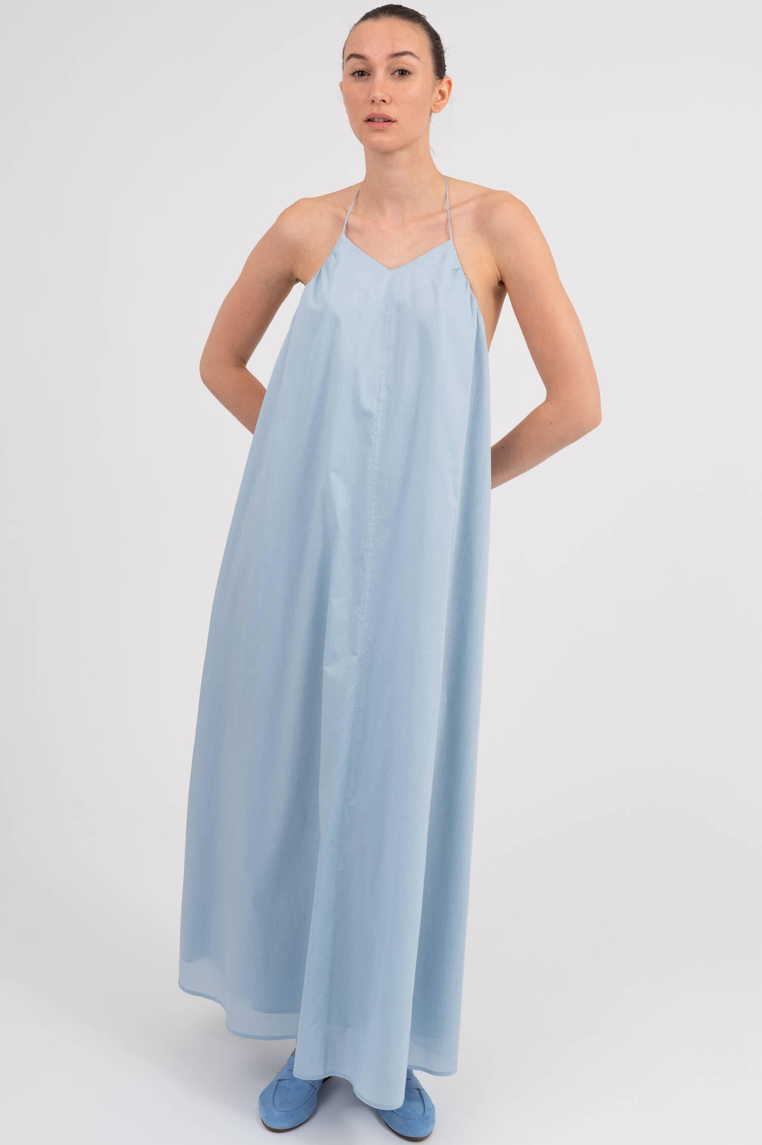 Midi-Schlupfkleid in Doveblau