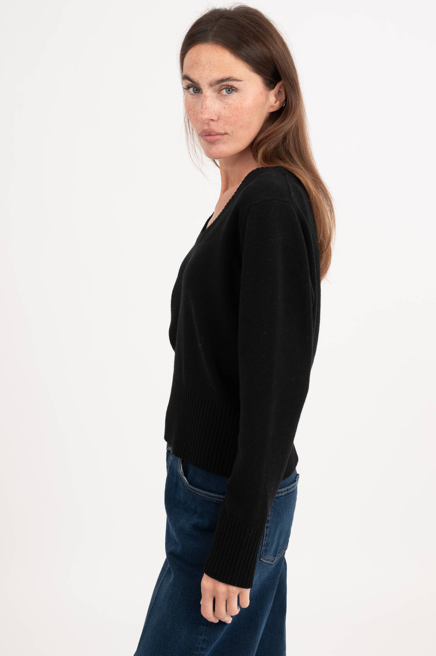 Strickpullover in Schwarz