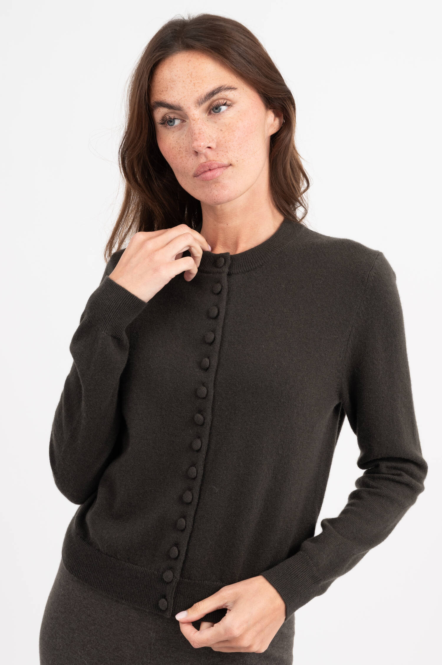 Cashmere-Cardigan WILONA in Taupe Cashmere-Cardigan WILONA in Taupe