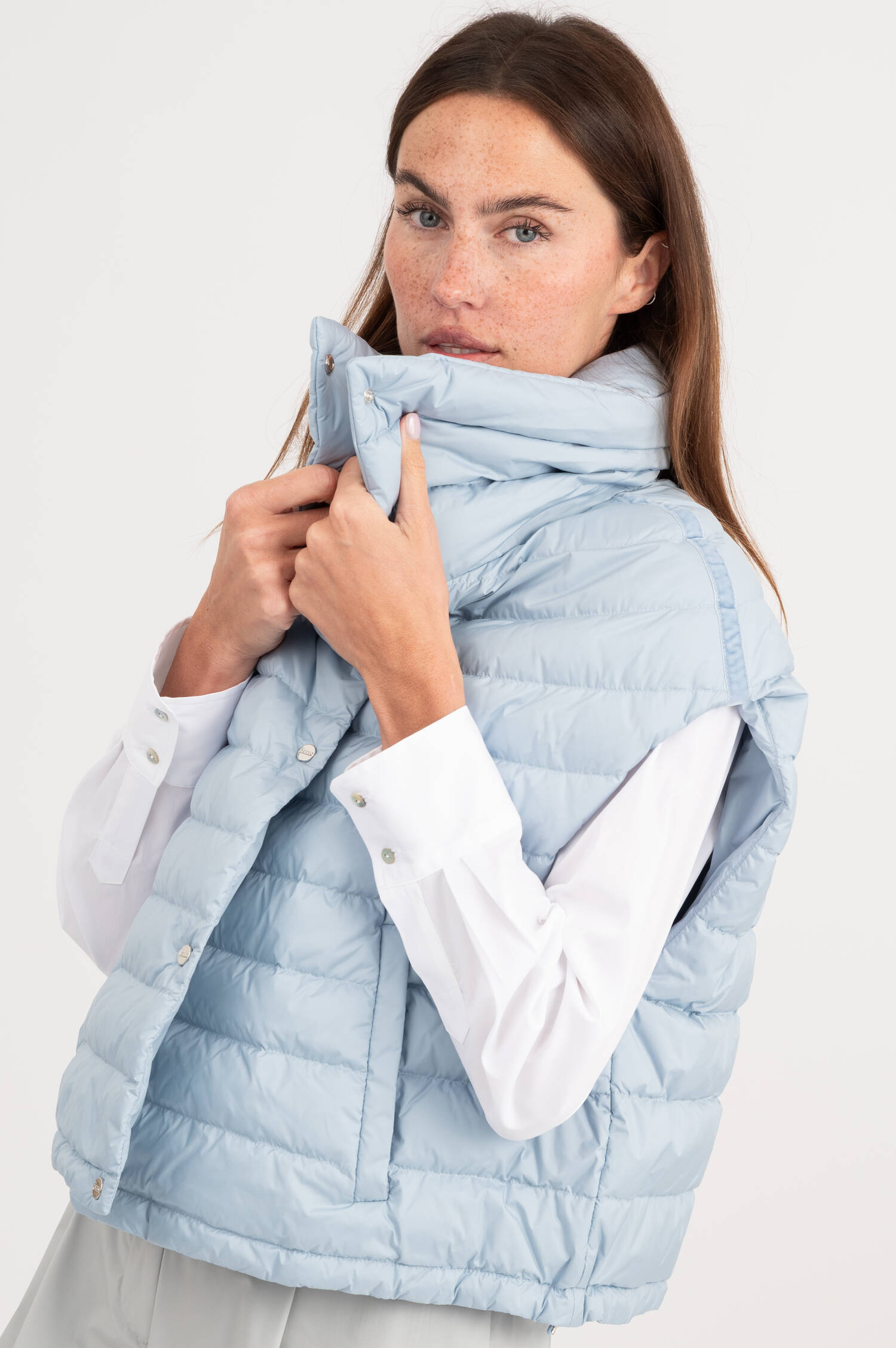 Daunengilet in Hellblau Daunengilet in Hellblau