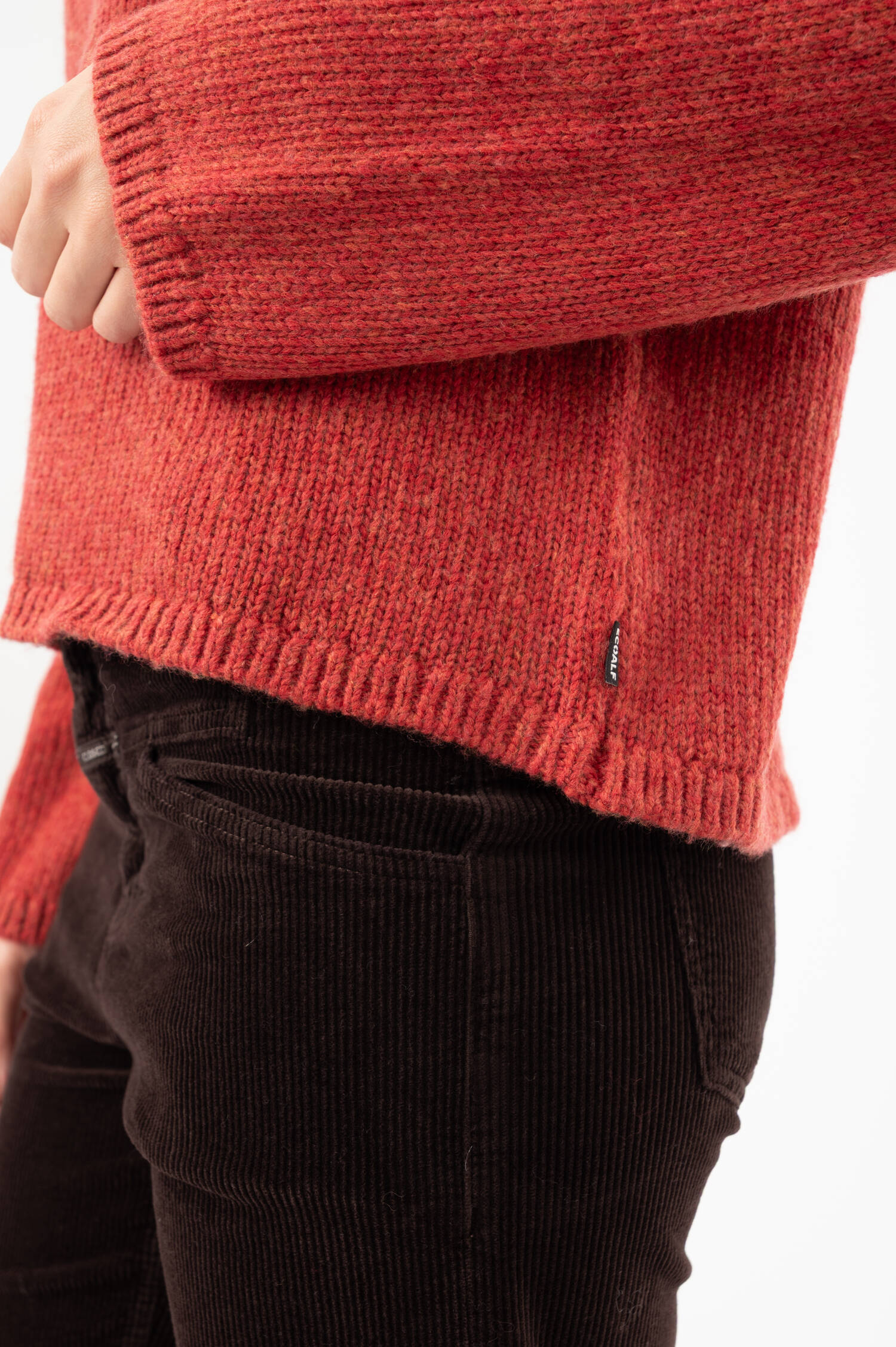 Stehkragen-Pullover KIRA in Orange meliert Stehkragen-Pullover KIRA in Orange meliert