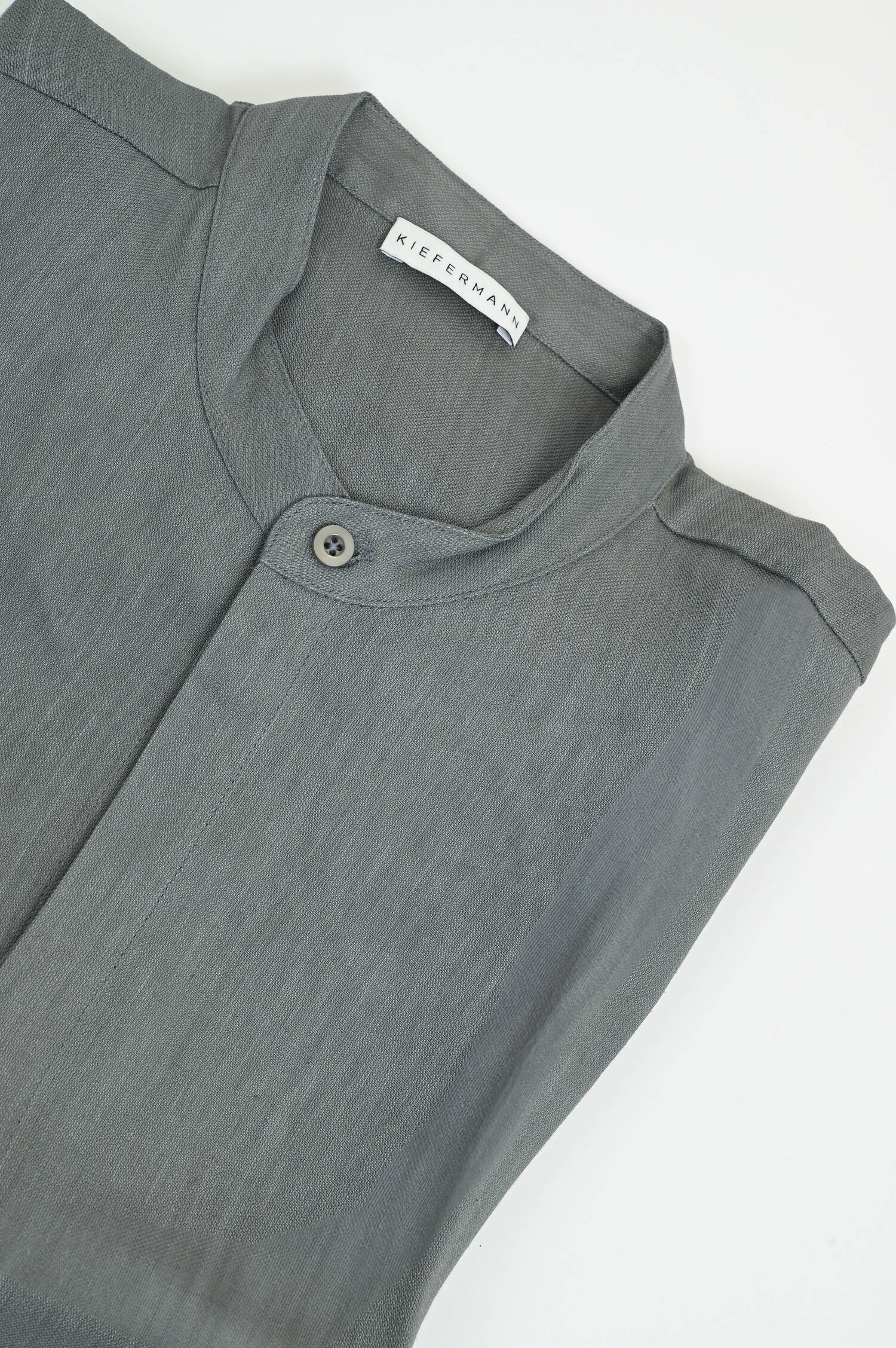 Hemd aus Leinen-Mix in Cement