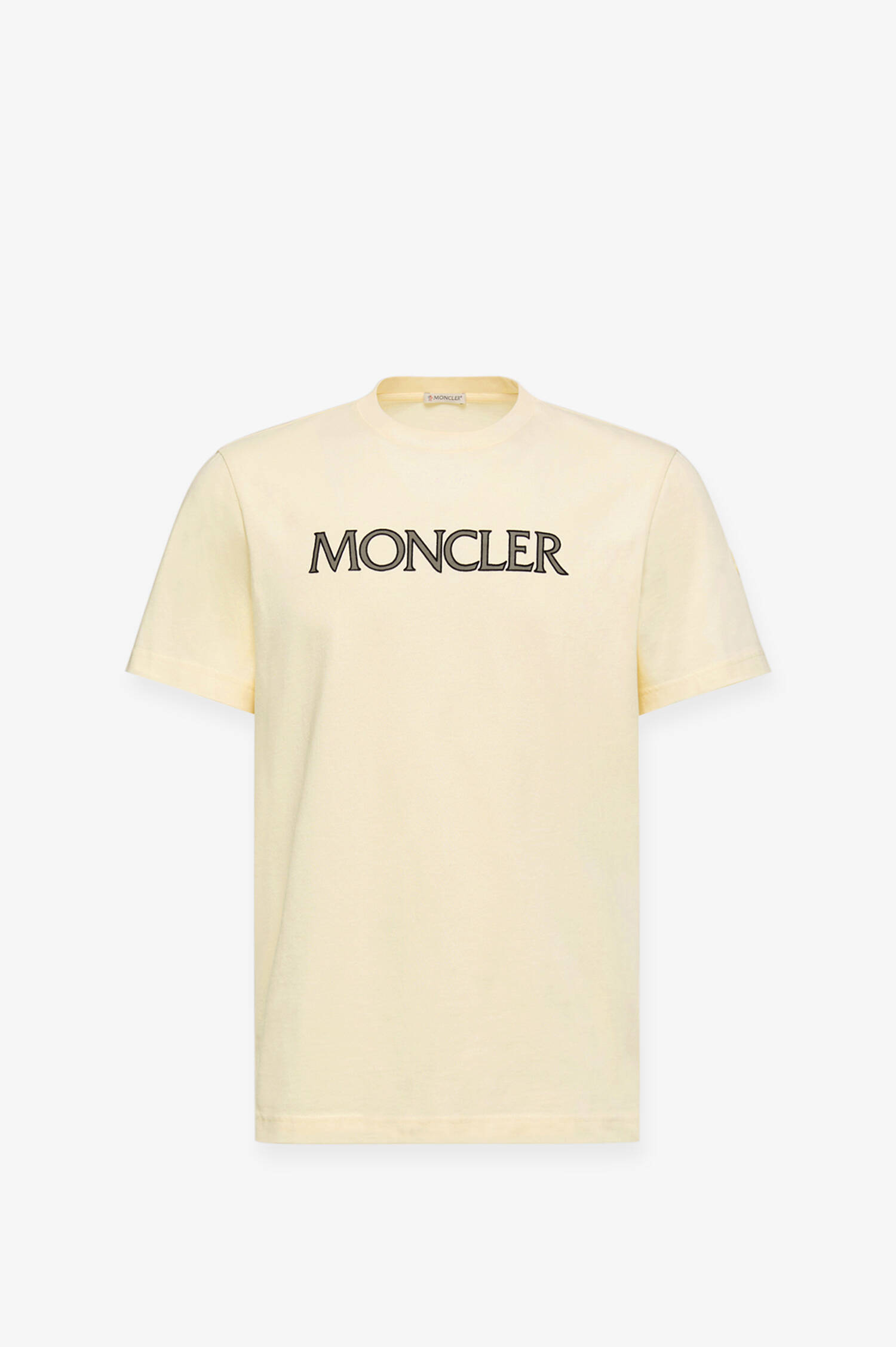 T-Shirt mit Logo in Creme
