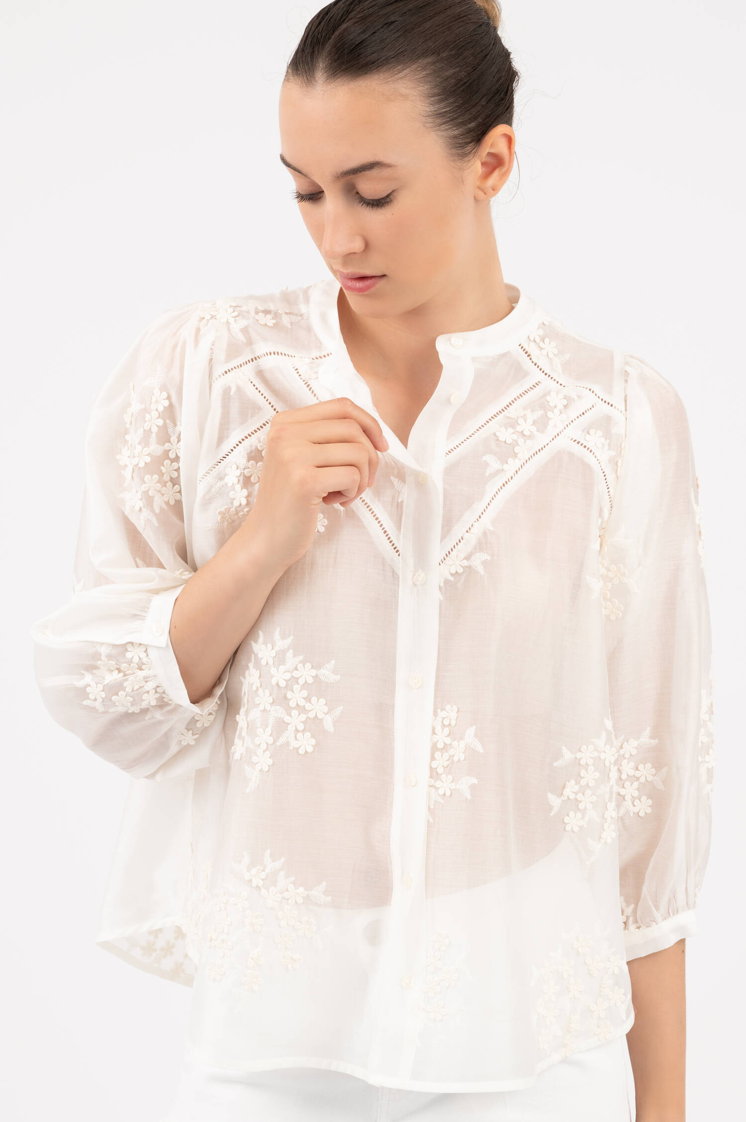 Bluse FAVIOLA FANCY in Weiß
