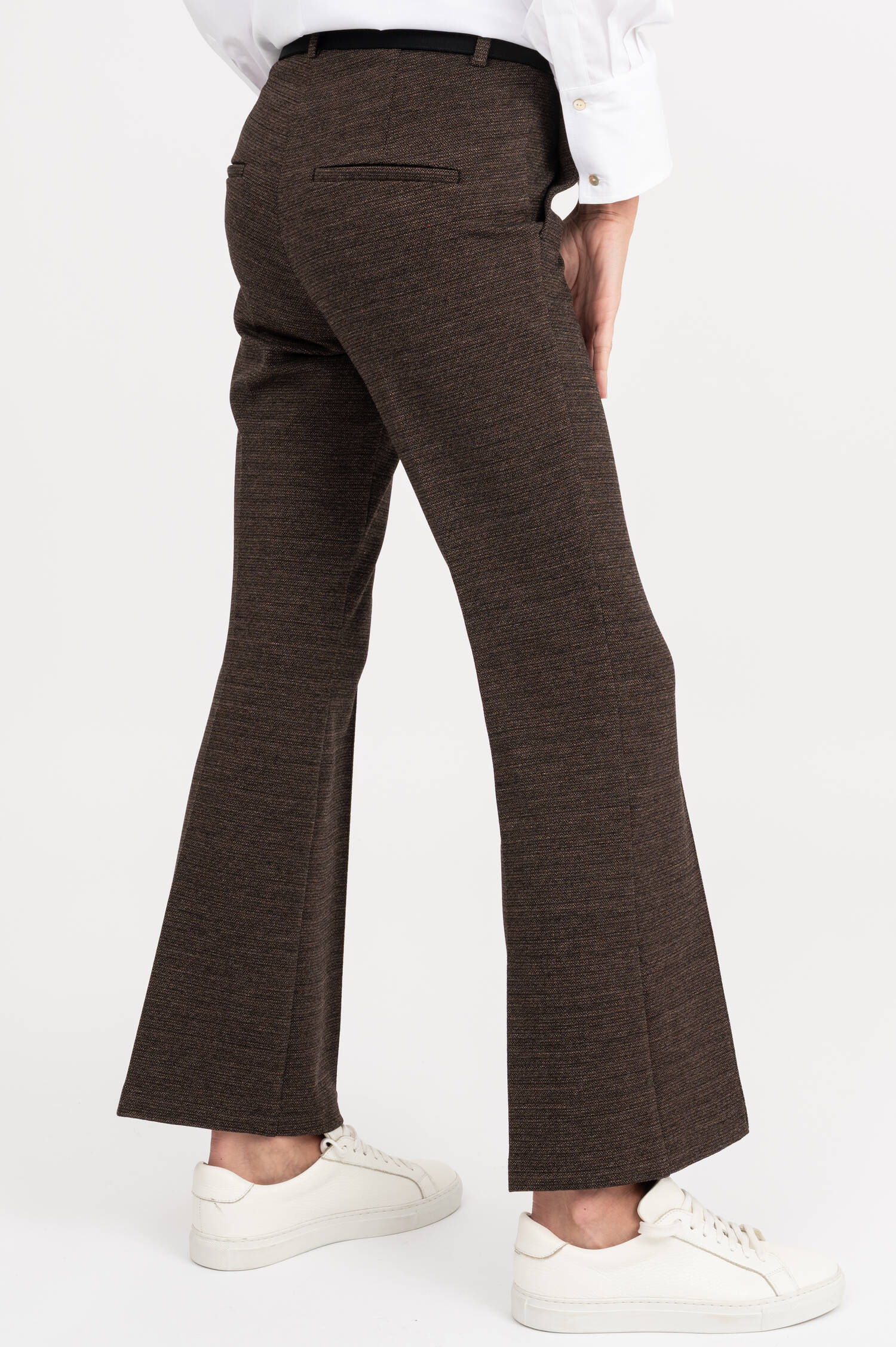 Jersey-Tweed-Hose in Braun