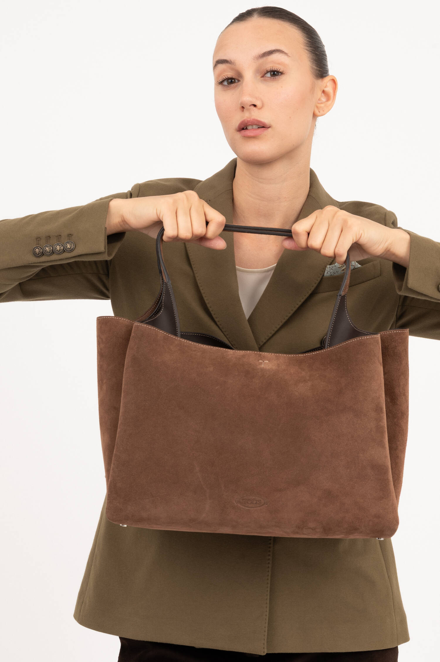Suede Tote Bag in Braun Suede Tote Bag in Braun