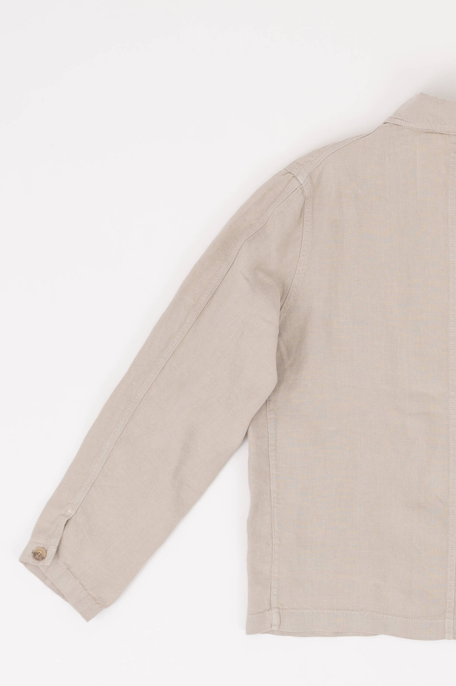 Leinen Cargojacke in Hellgrau